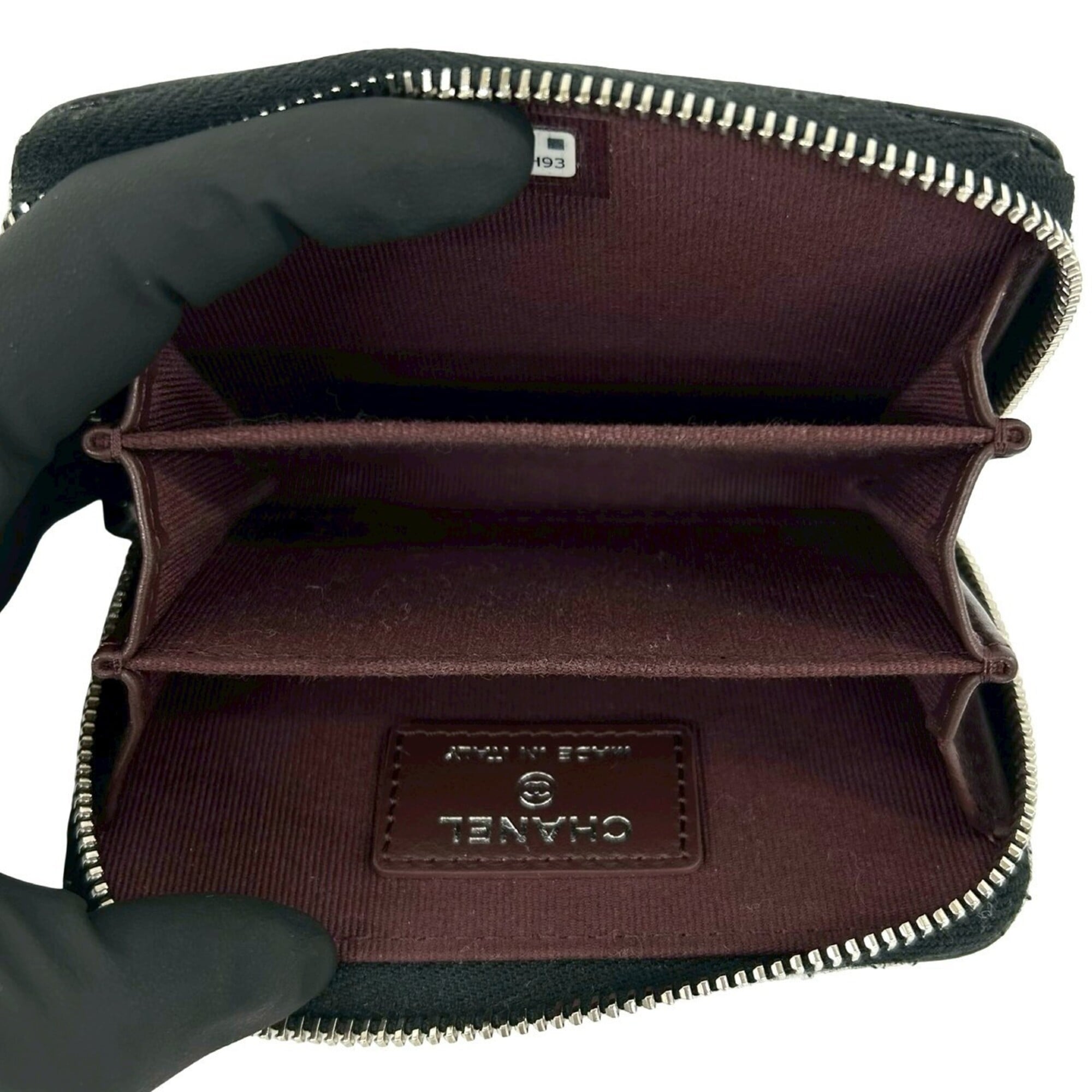 Chanel Black Grained Calfskin Coin Purse/Coin Case (Pre-Owned)