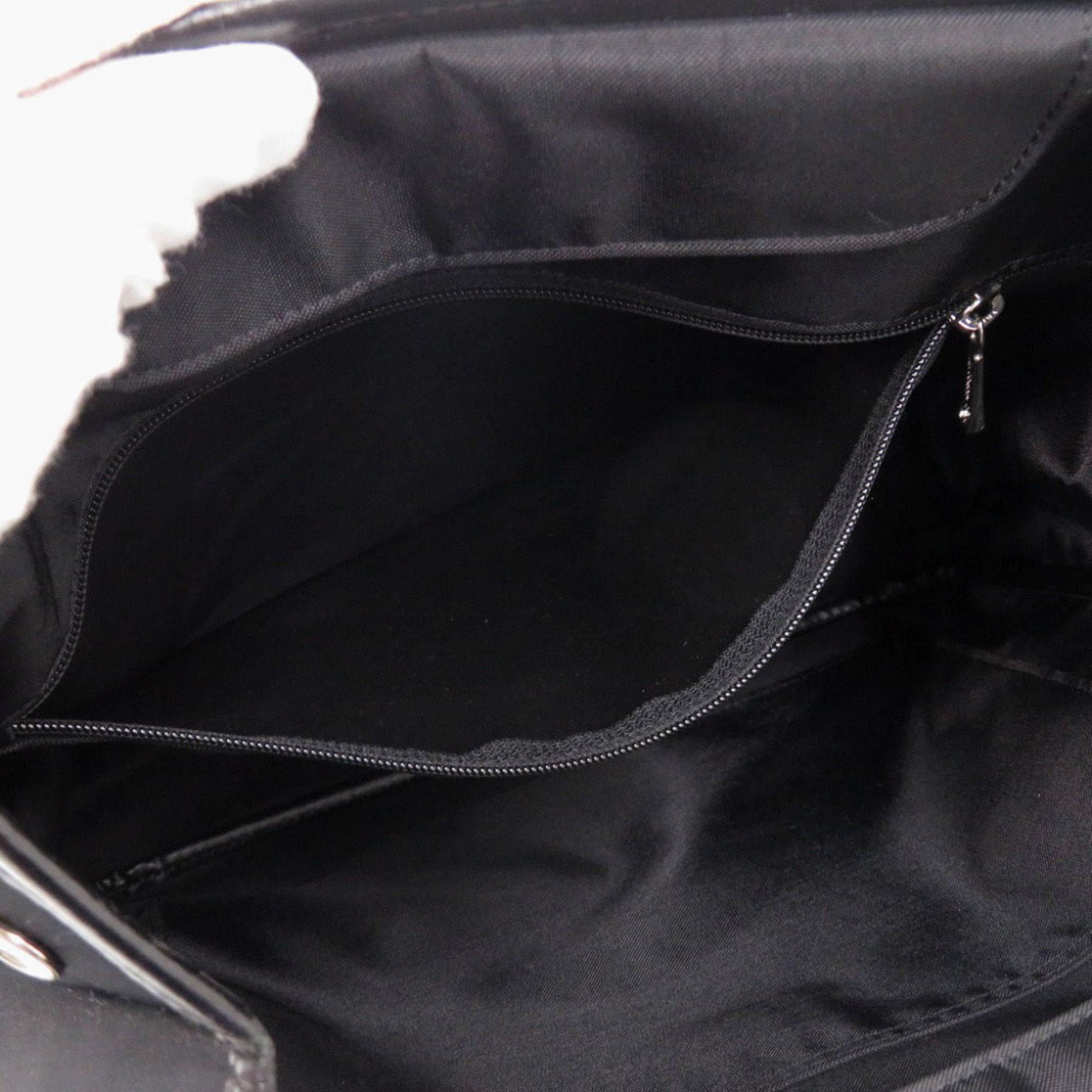 Longchamp Black Nylon Leather Handbag (Pre-Owned)