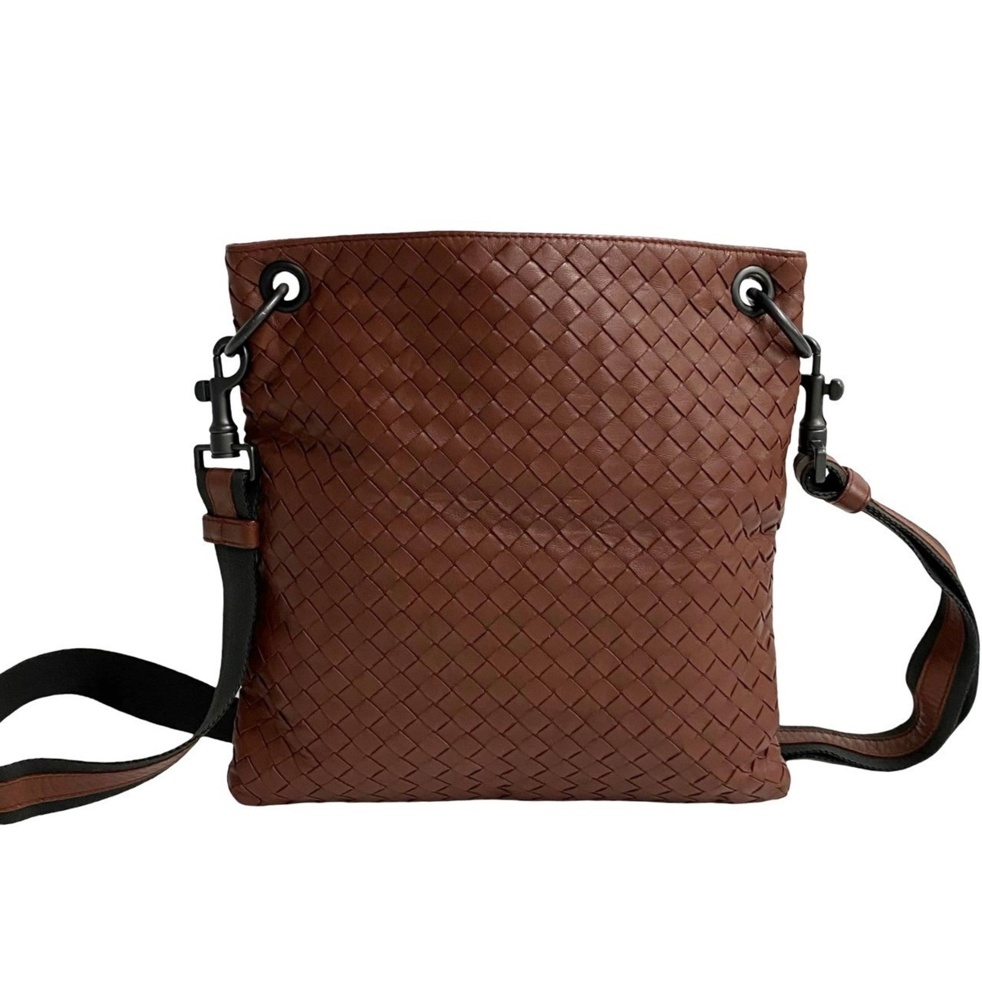 Bottega Veneta Brown Leather Pochette Shoulder Bag (Pre-Owned)