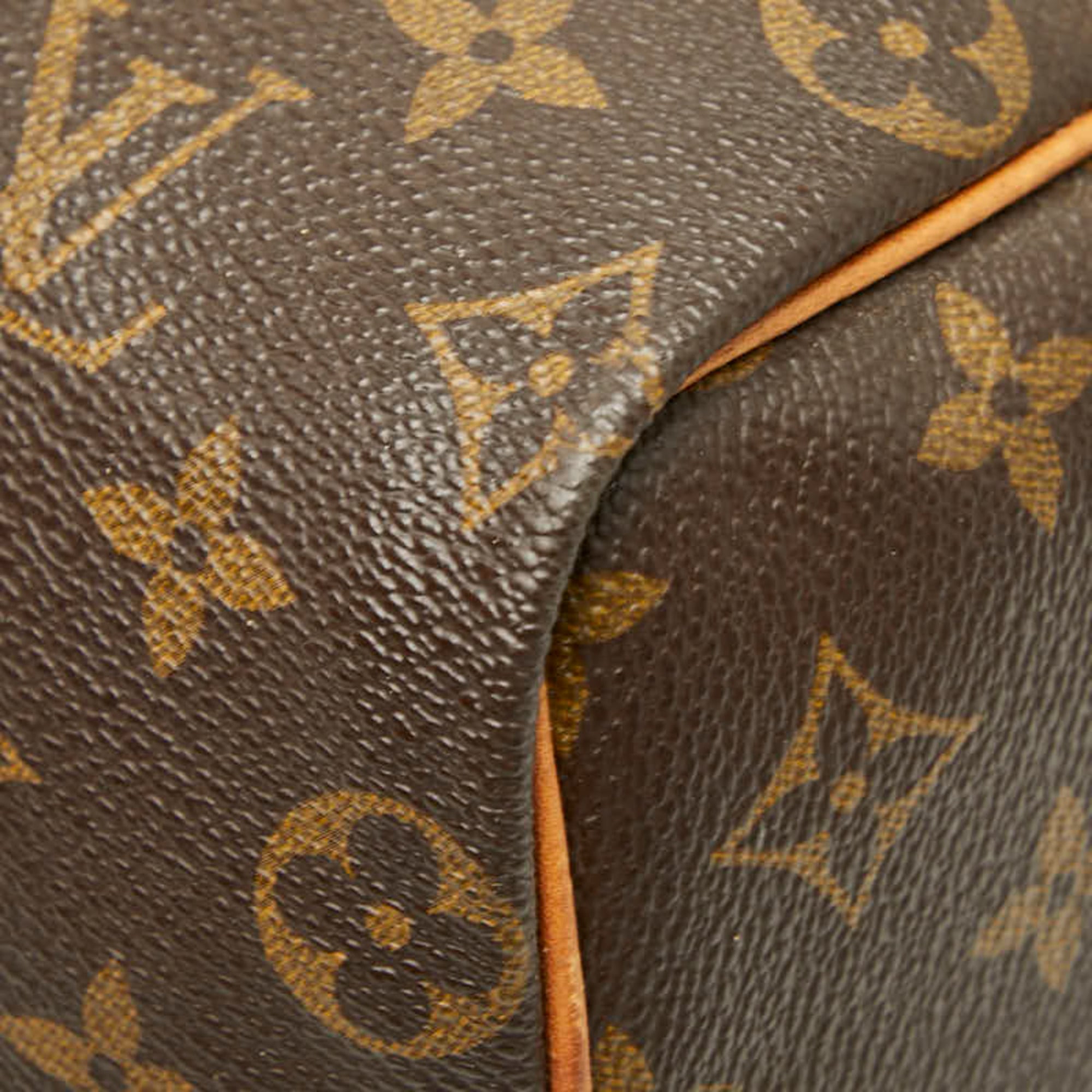 Louis Vuitton Brown Pvc Leather Boston Bag Handbag (Pre-Owned)