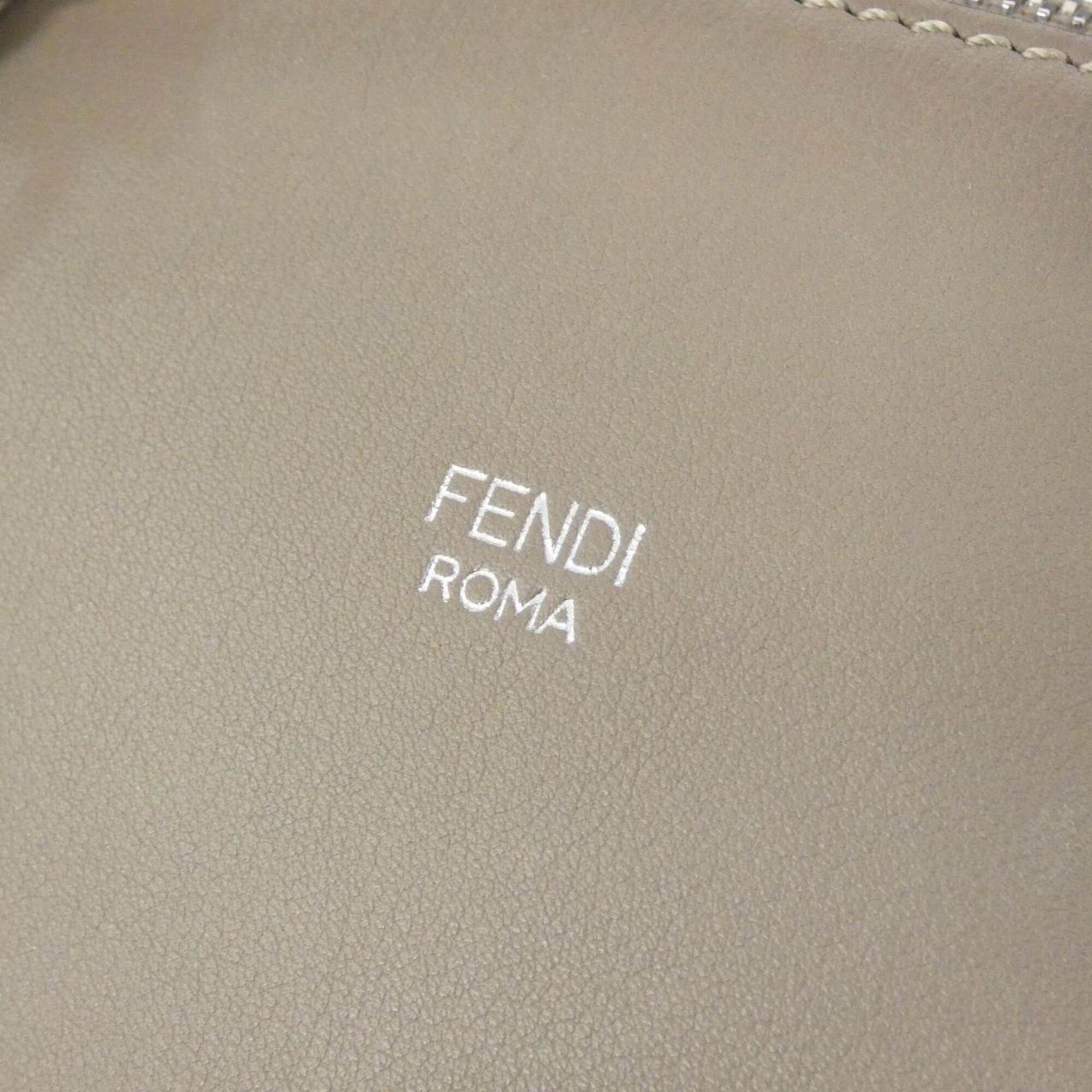 Fendi By The Way Silver Leather Handbag (Pre-Owned)