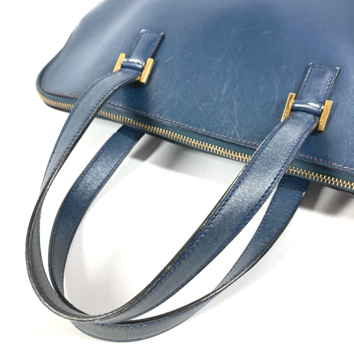 Hermes Escapada Navy Leather Briefcase (Pre-Owned)