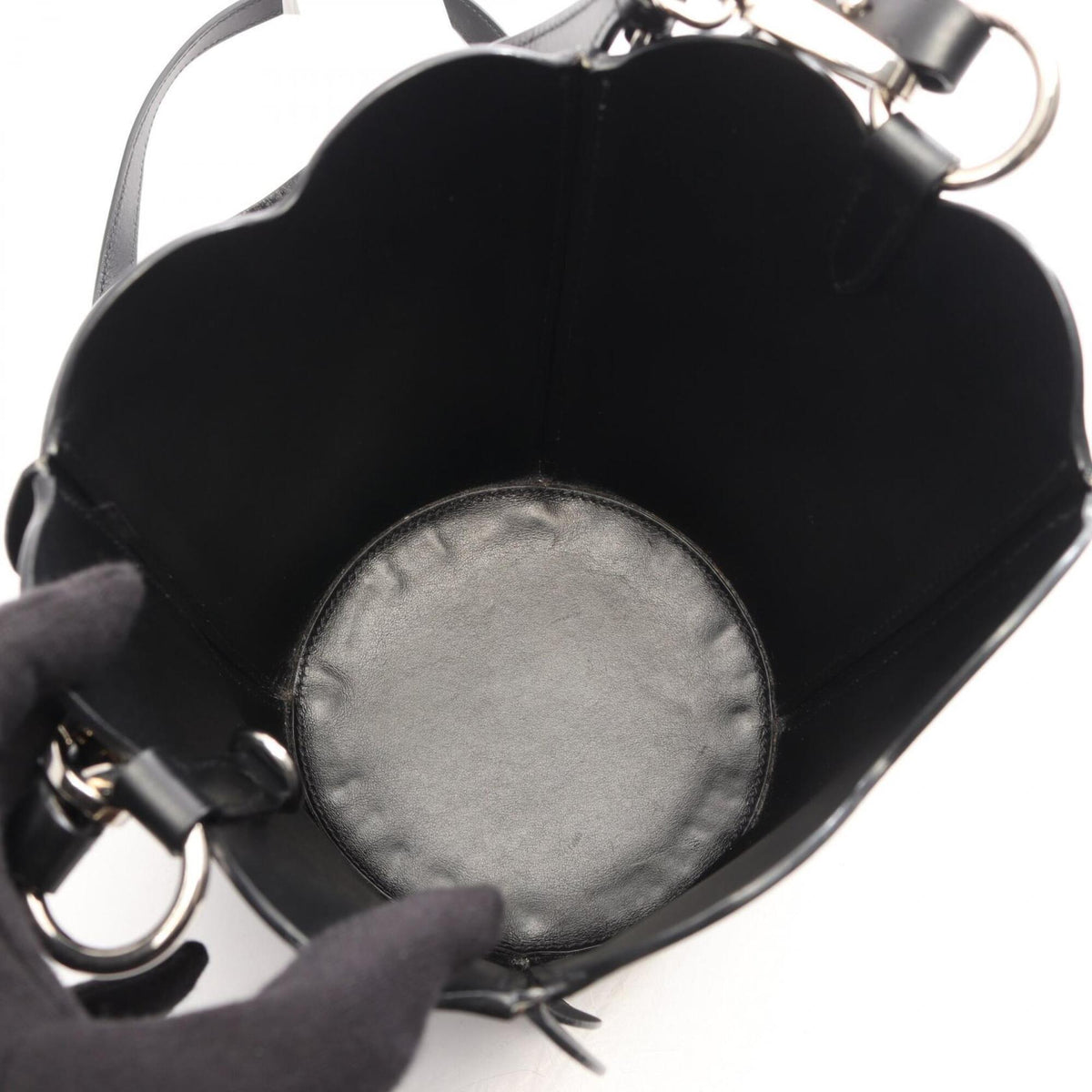Miu Miu Black Leather Handbag Pouch (Pre-Owned)