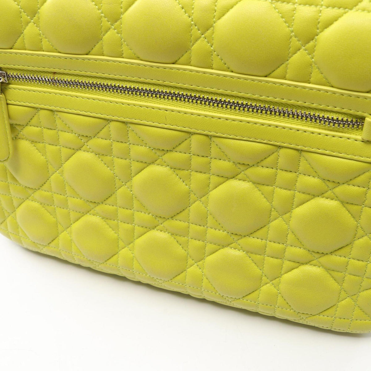 Christian Dior Green Leather Handbag Shoulder Bag (Pre-Owned)