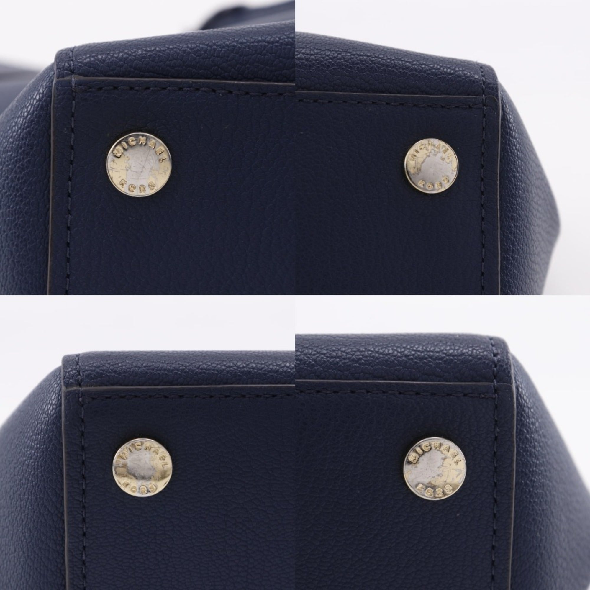Michael Kors Navy Leather Handbag (Pre-Owned)