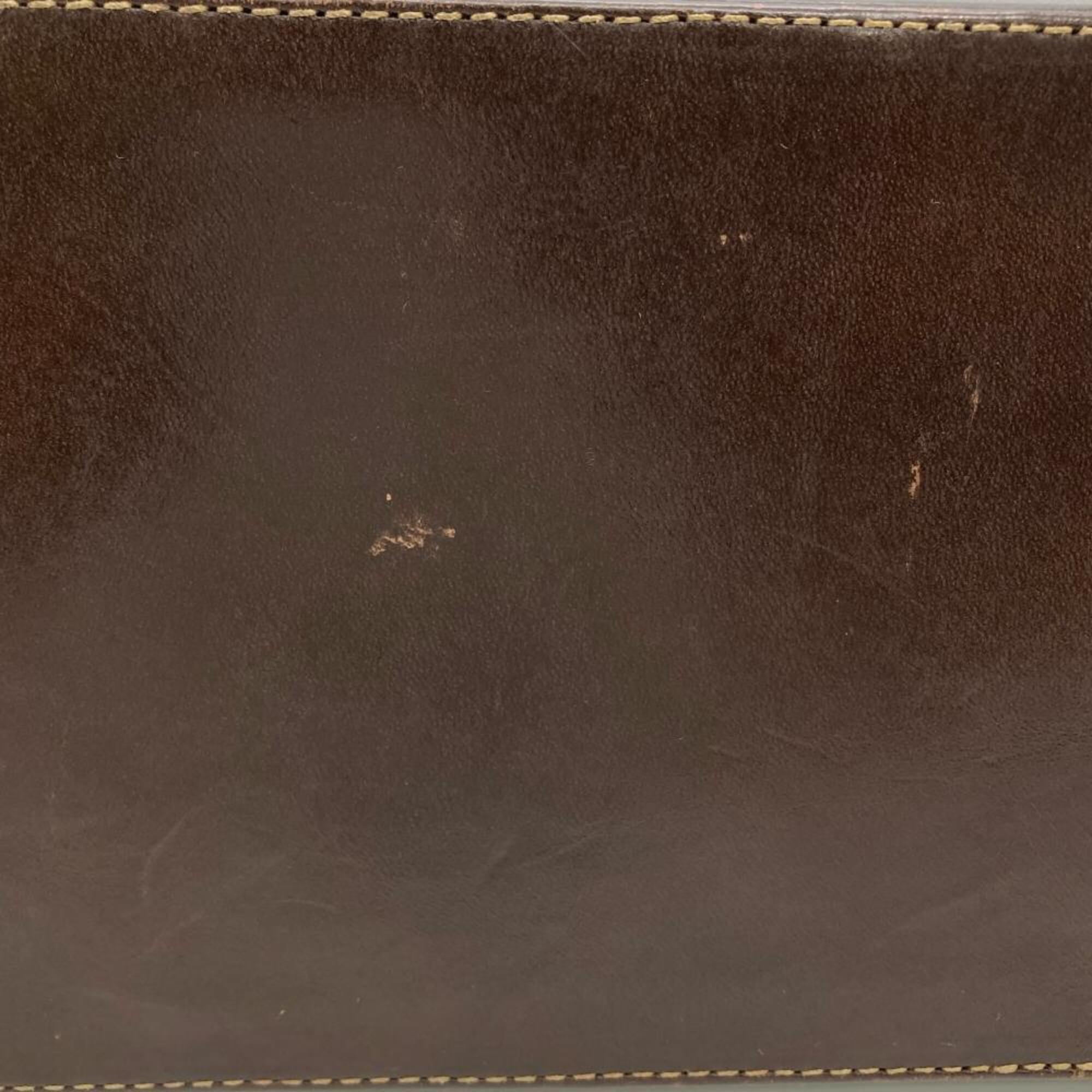 Fendi Zucca Brown Jacquard Leather Handbag Shoulder Bag (Pre-Owned)
