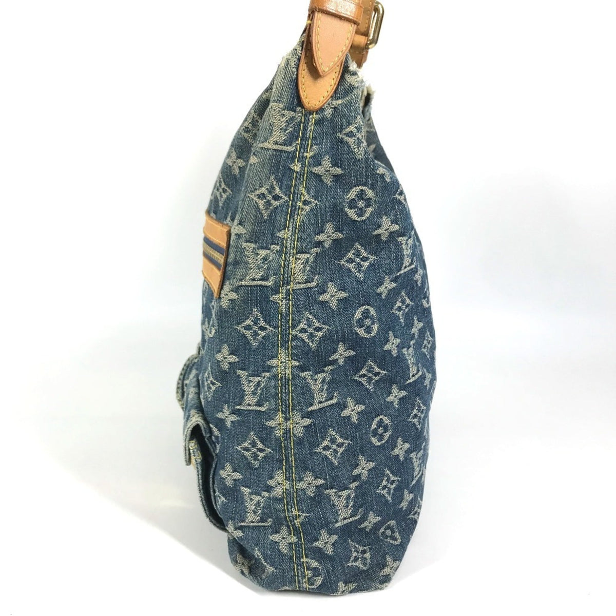 Louis Vuitton Blue Monogram Denim Shoulder Bag (Pre-Owned)