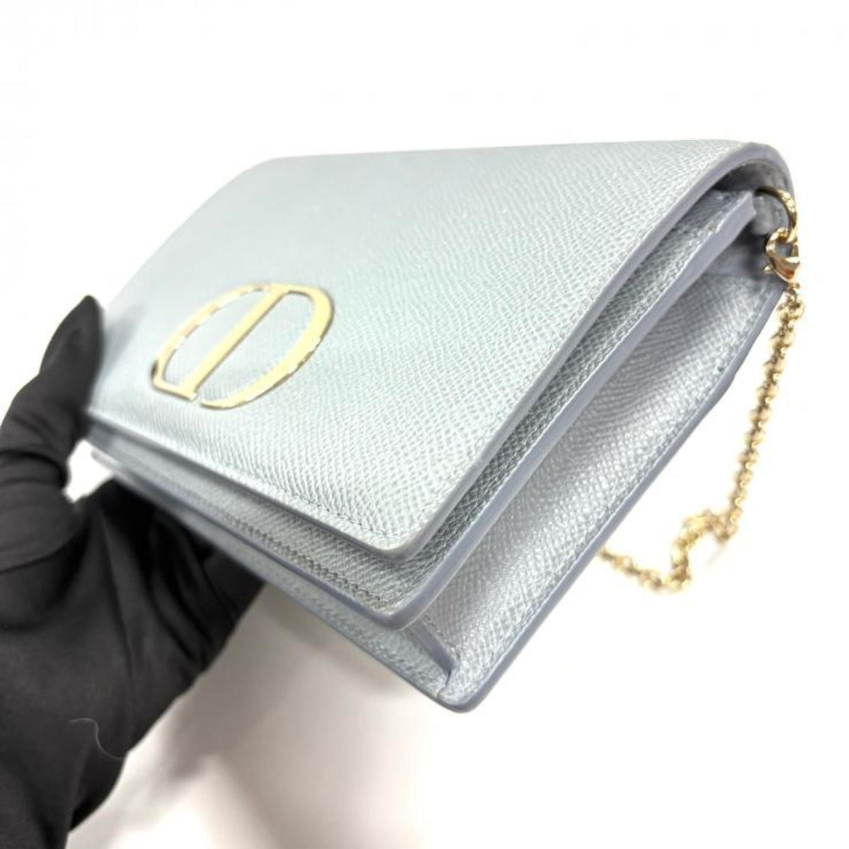 Christian Dior Gray Leather Shoulder Bag (Pre-Owned)