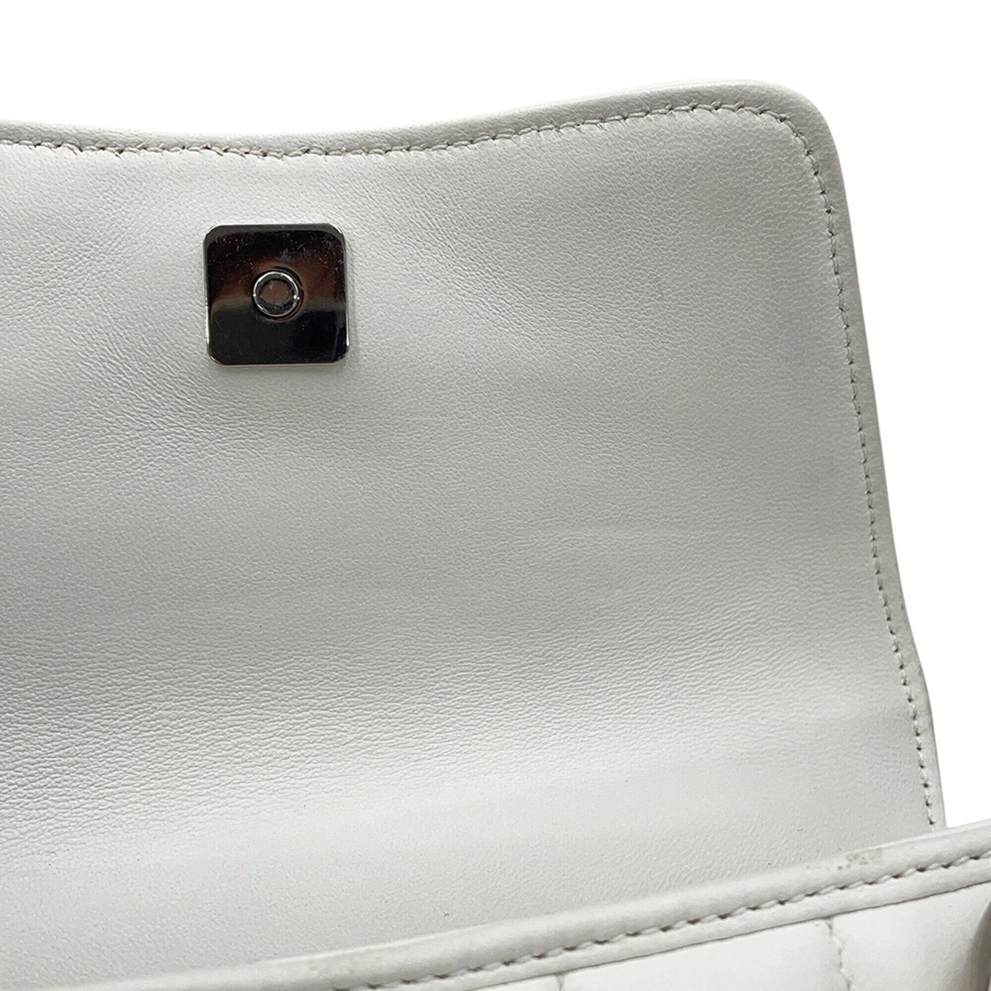 Gucci Horsebit White Leather Handbag (Pre-Owned)