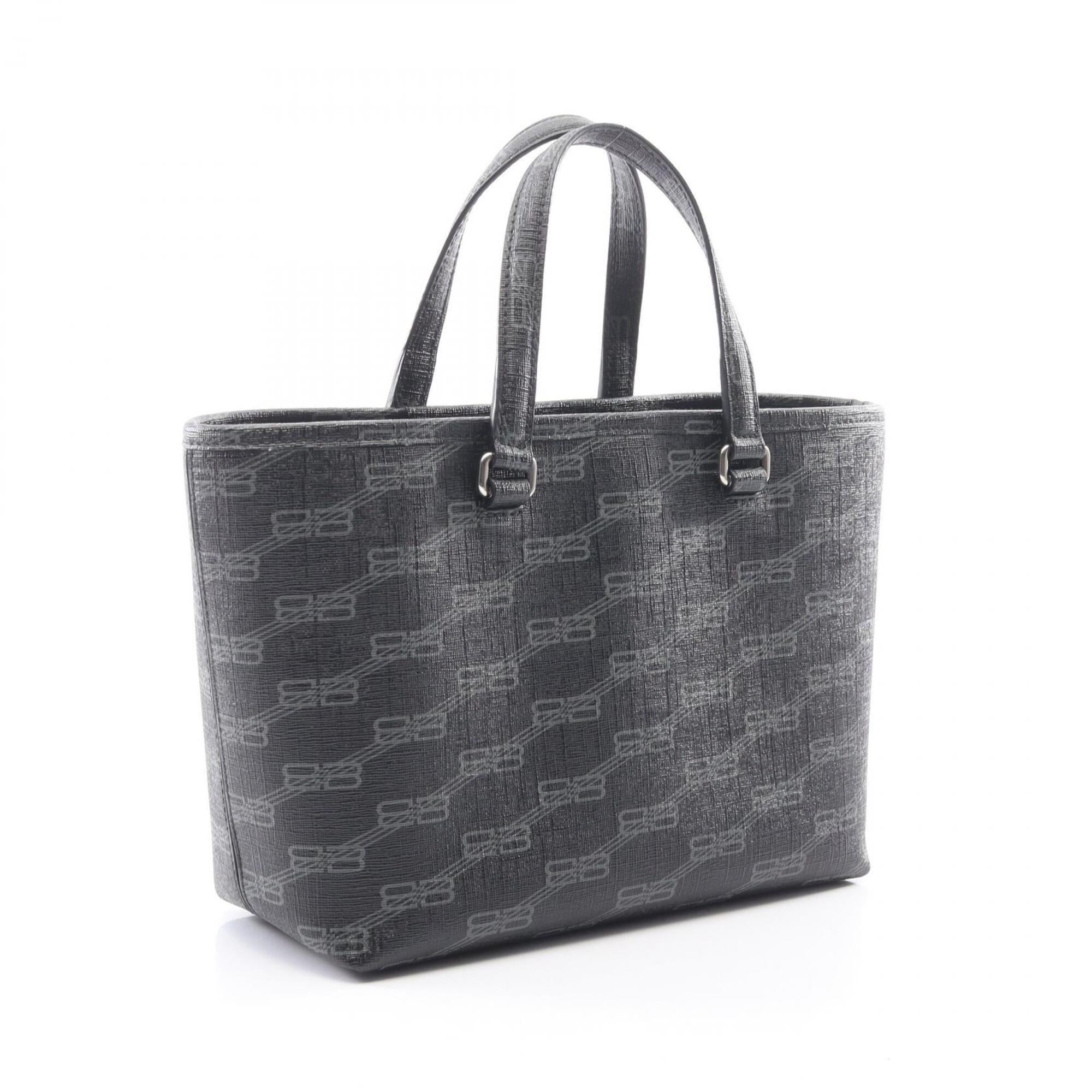 Balenciaga Black Gray Pvc Handbag (Pre-Owned)