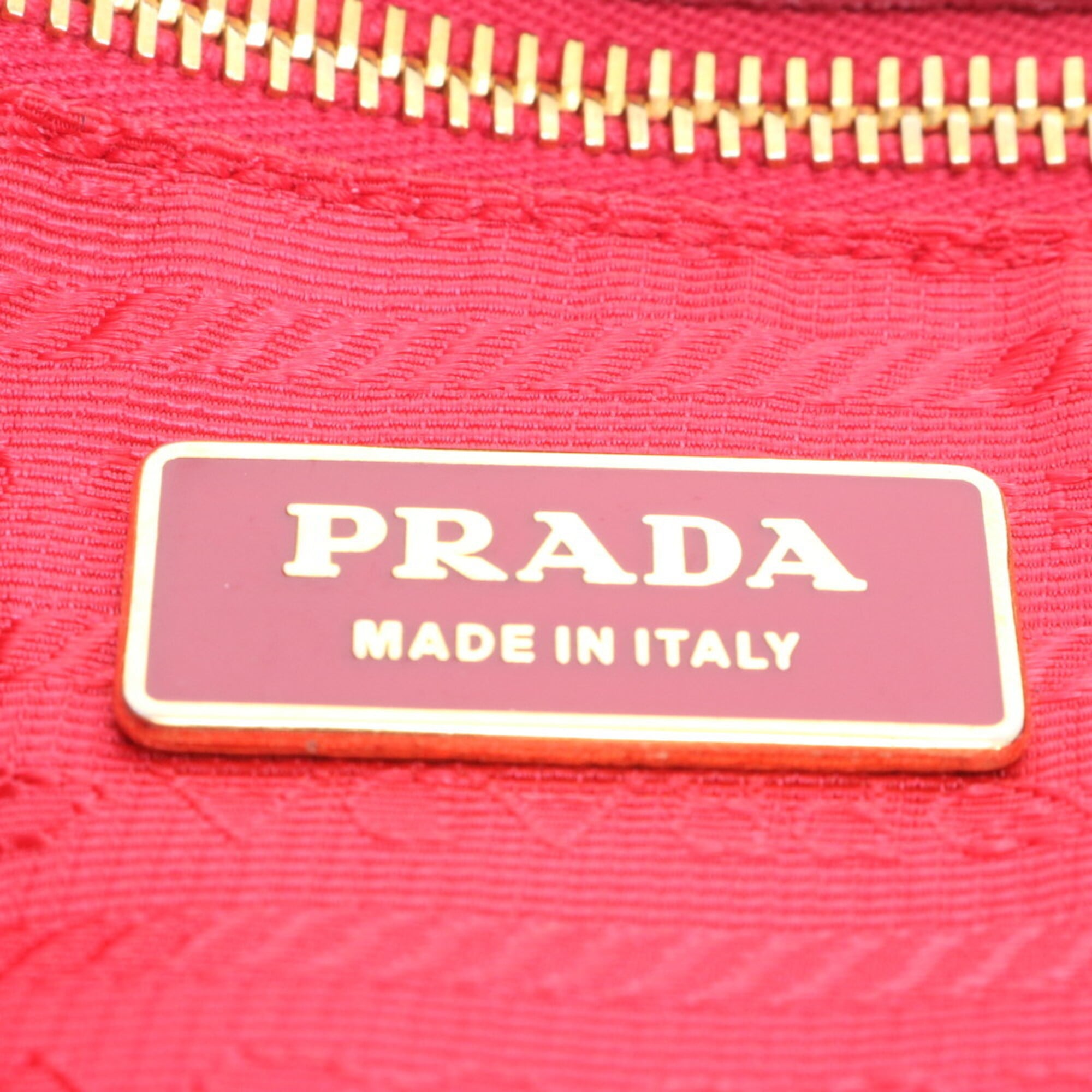 Prada Pink Nylon Leather Handbag Tote Bag (Pre-Owned)