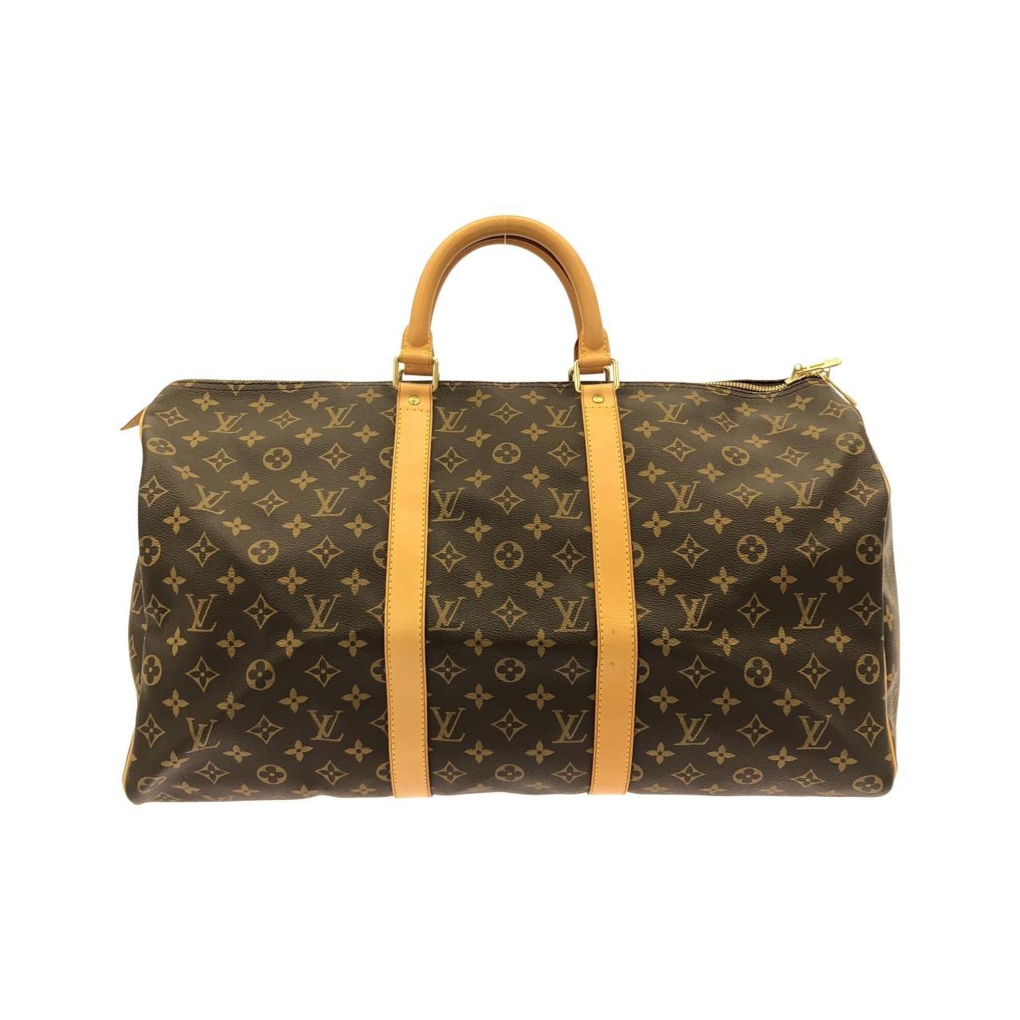 Louis Vuitton Monogram Marron Coated Canvas Boston Bag (Pre-Owned)