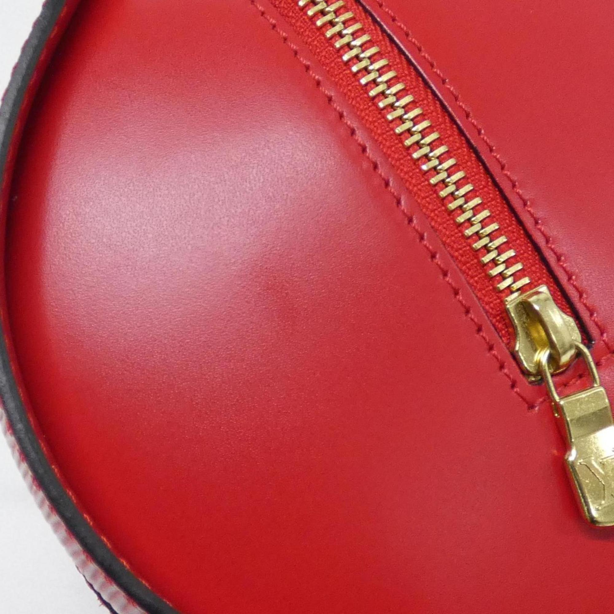 Louis Vuitton Red Color Leather Handbag Pouch (Pre-Owned)