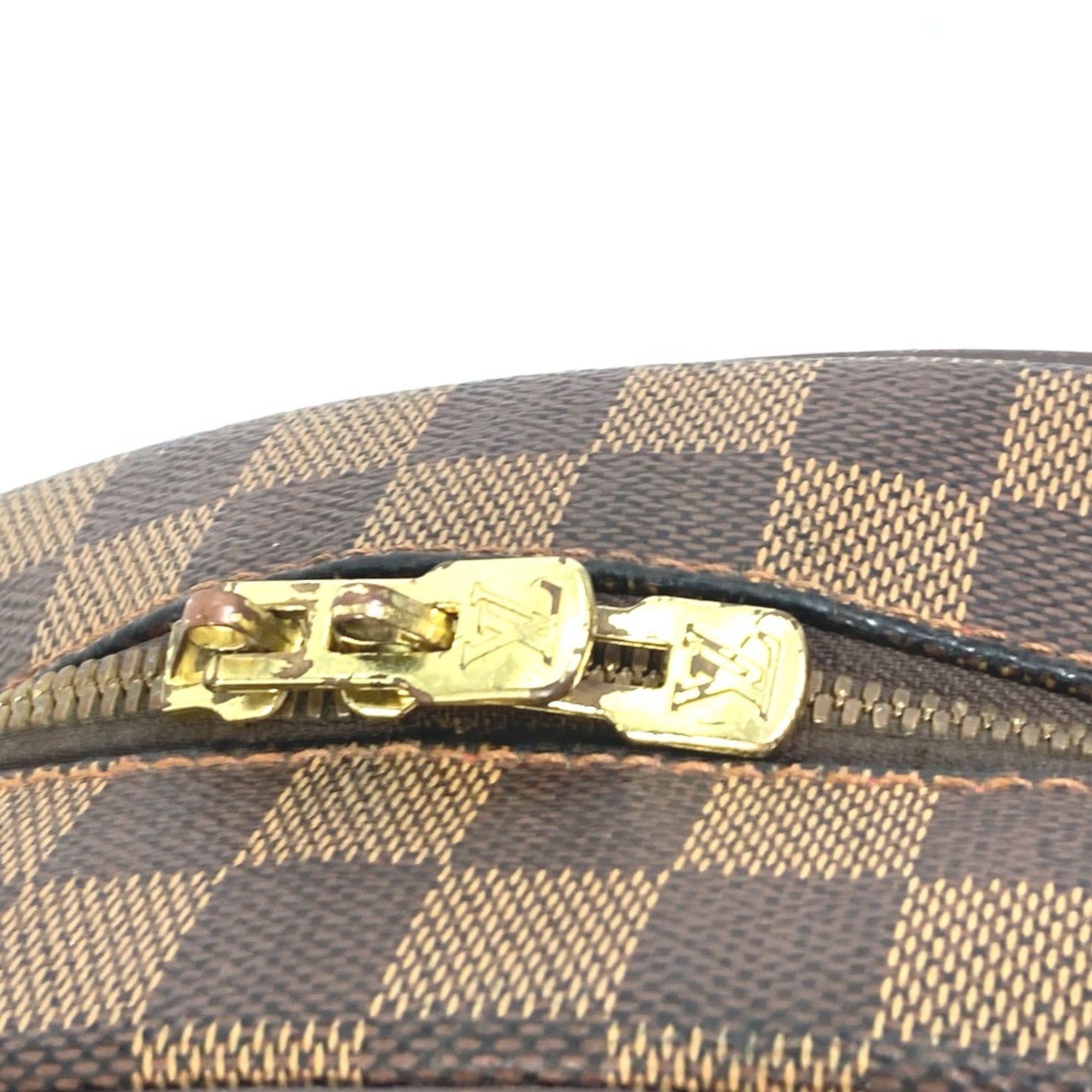 Louis Vuitton Damier Brown Ebene Damier Canvas Boston Bag Handbag Shoulder Bag (Pre-Owned)