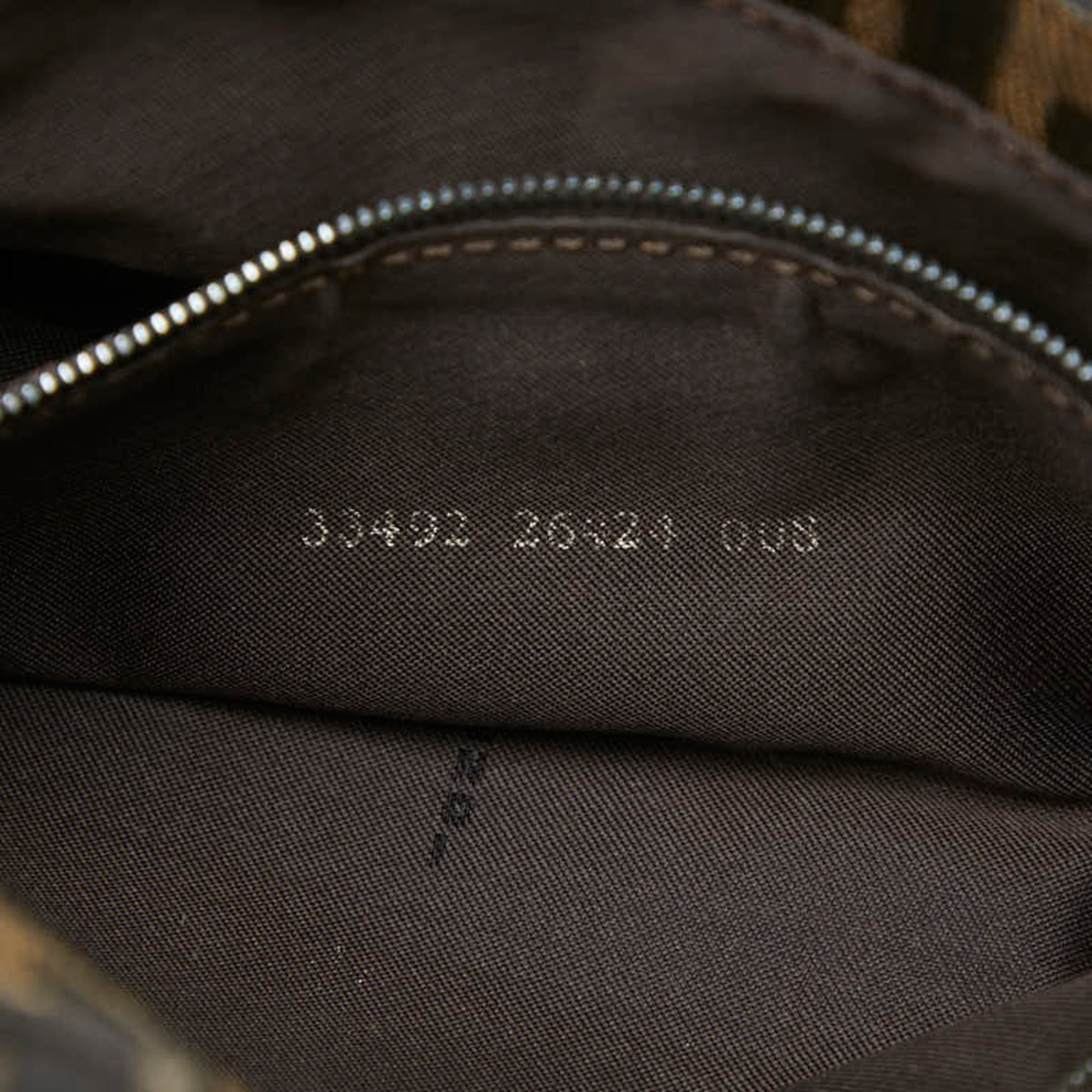 Fendi Brown Canvas Leather Handbag (Pre-Owned)