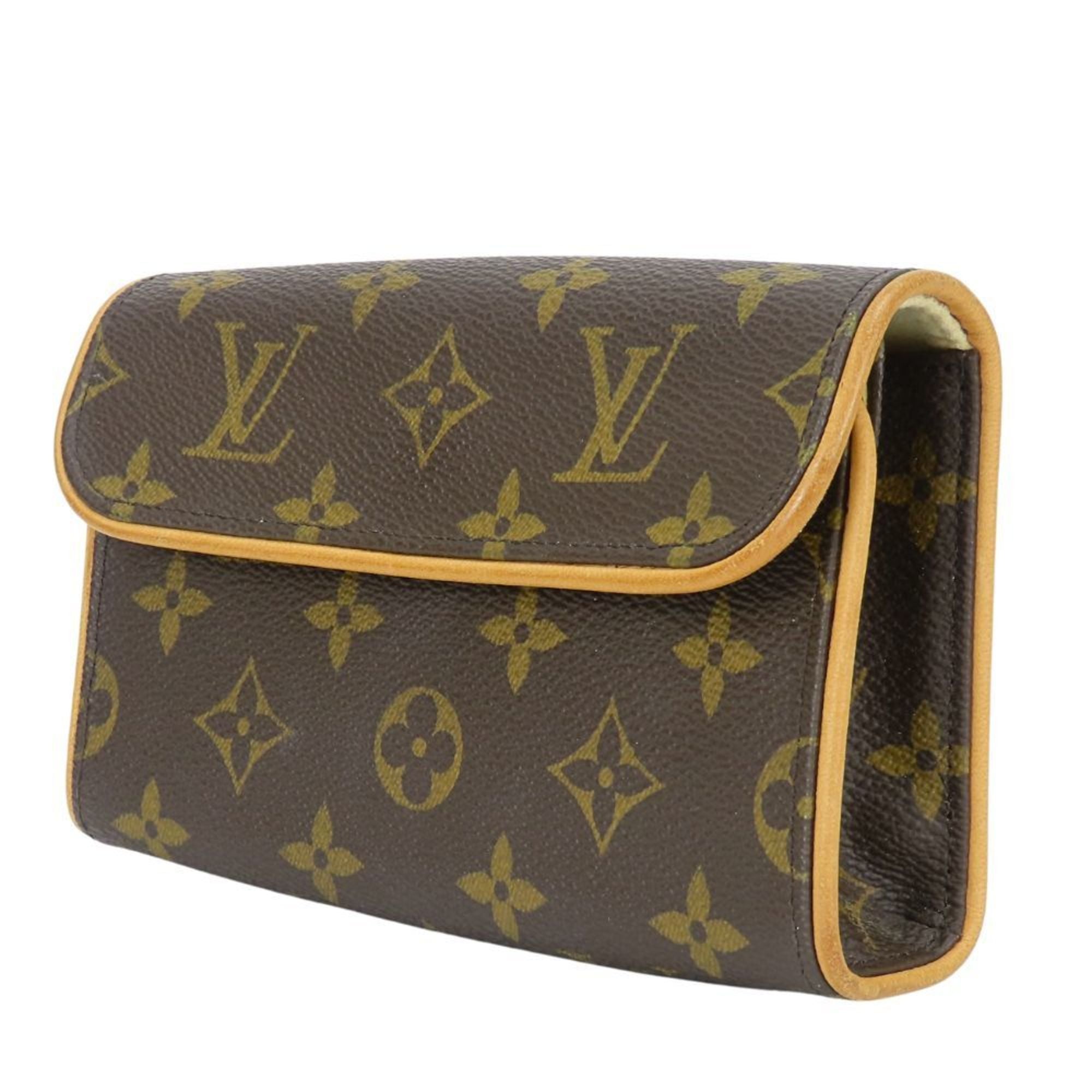 Louis Vuitton Monogram Brown Monogram Leather Fanny Pack Pochette (Pre-Owned)