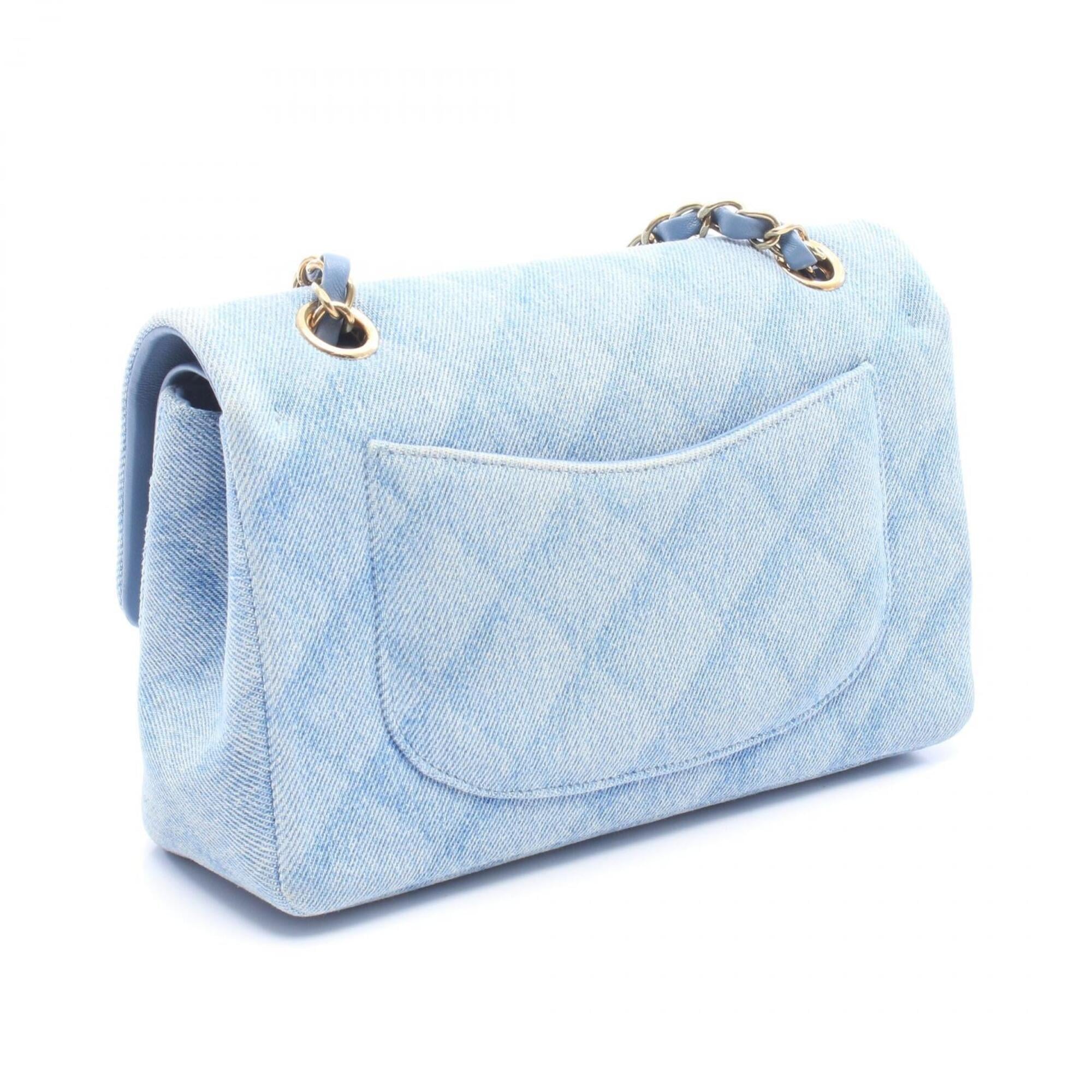 Chanel Blue Denim Handbag Shoulder Bag (Pre-Owned)
