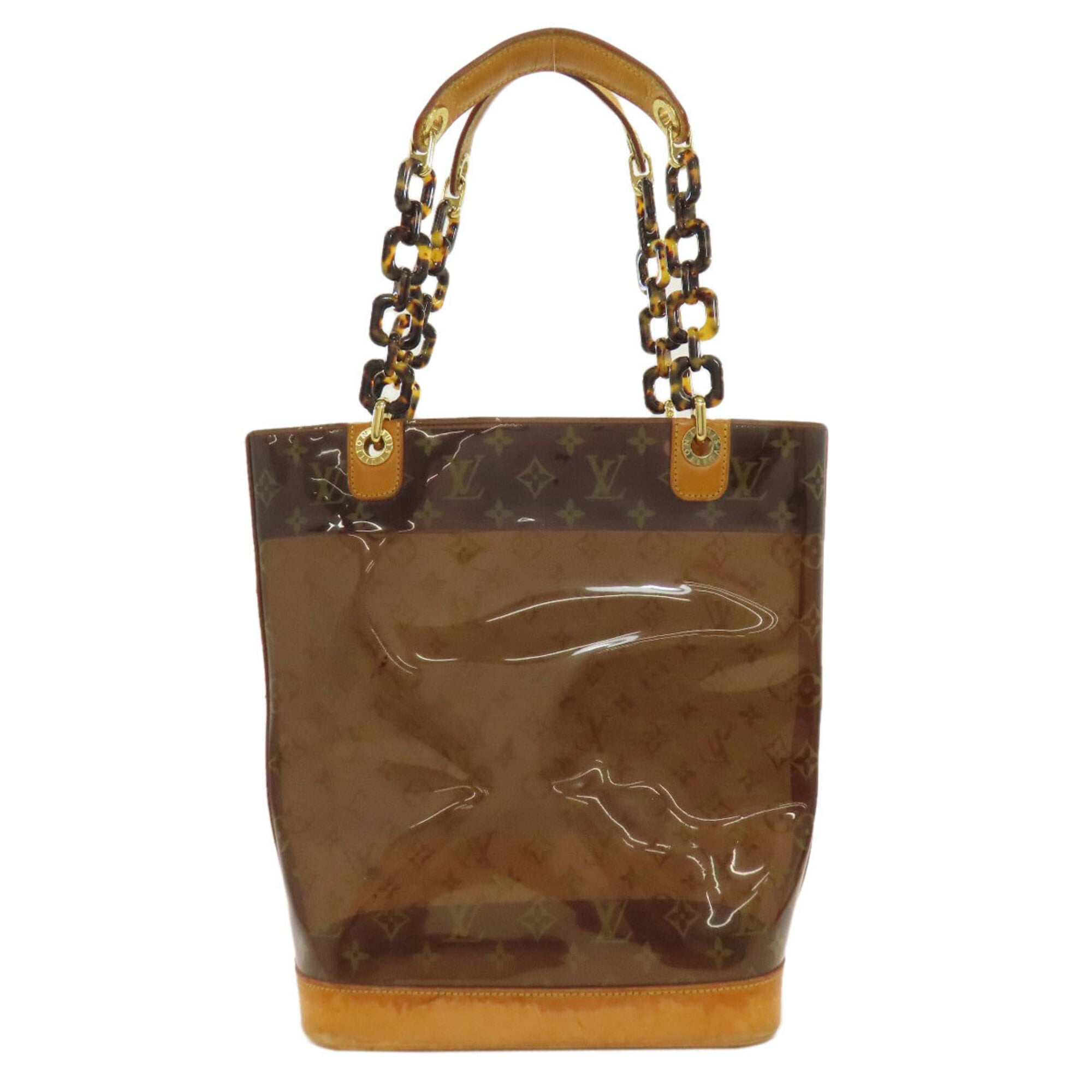 Louis Vuitton Brown Vinyl Tote Bag (Pre-Owned)