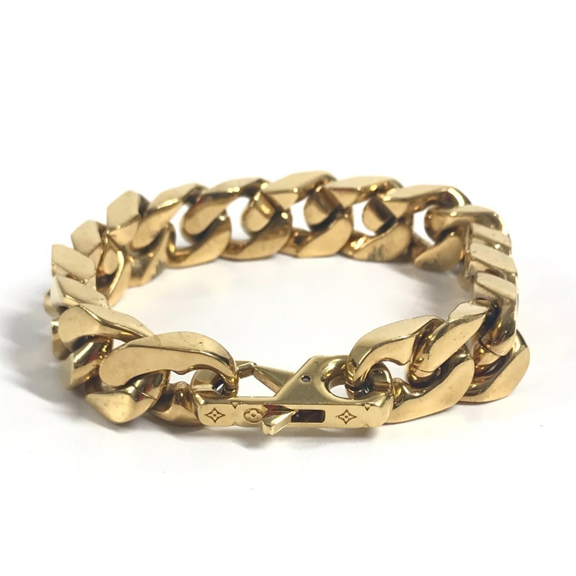 Louis Vuitton Monogram Gold Metal Charm Bracelet (Pre-Owned)