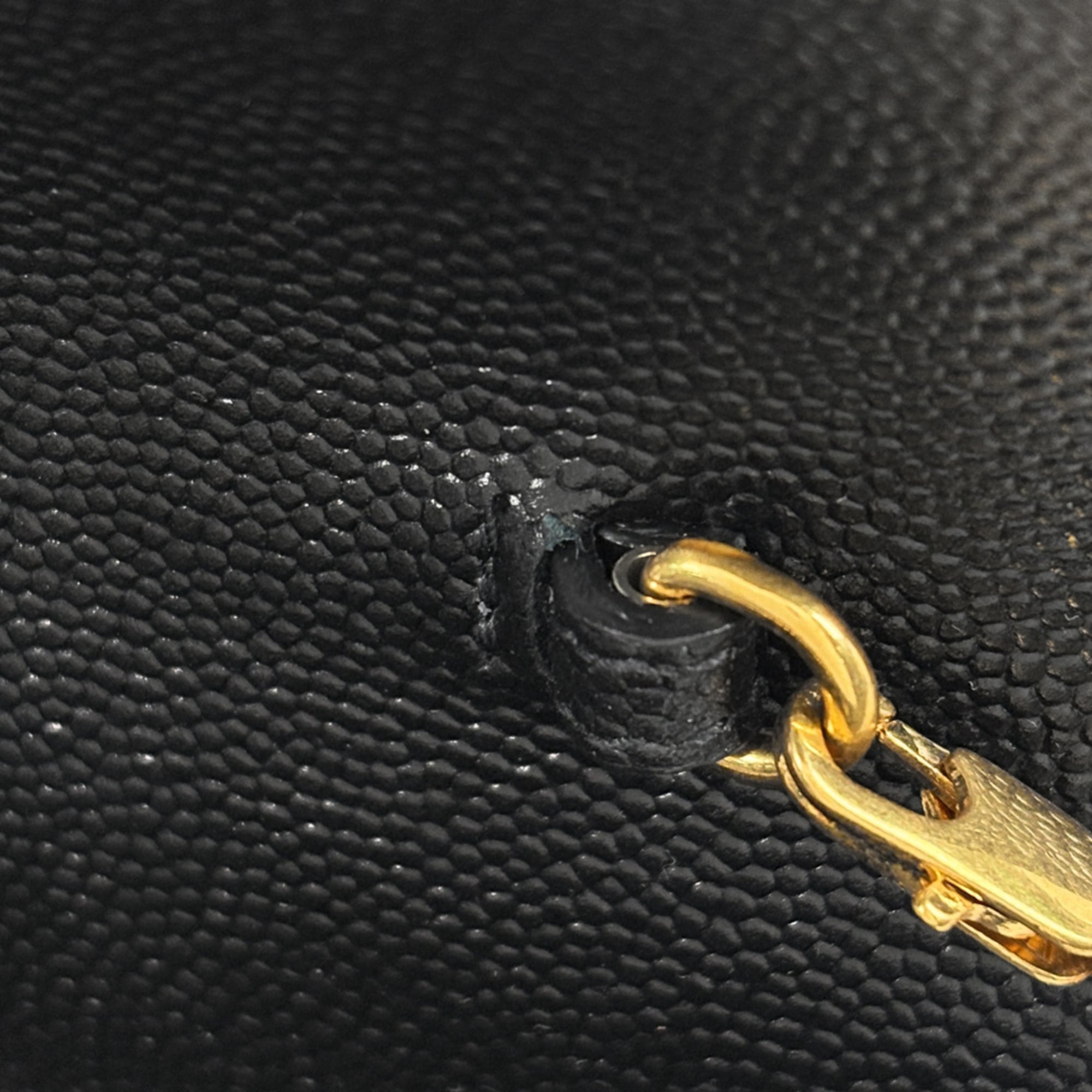 Saint Laurent Black Leather Chain/Shoulder Wallet (Pre-Owned)
