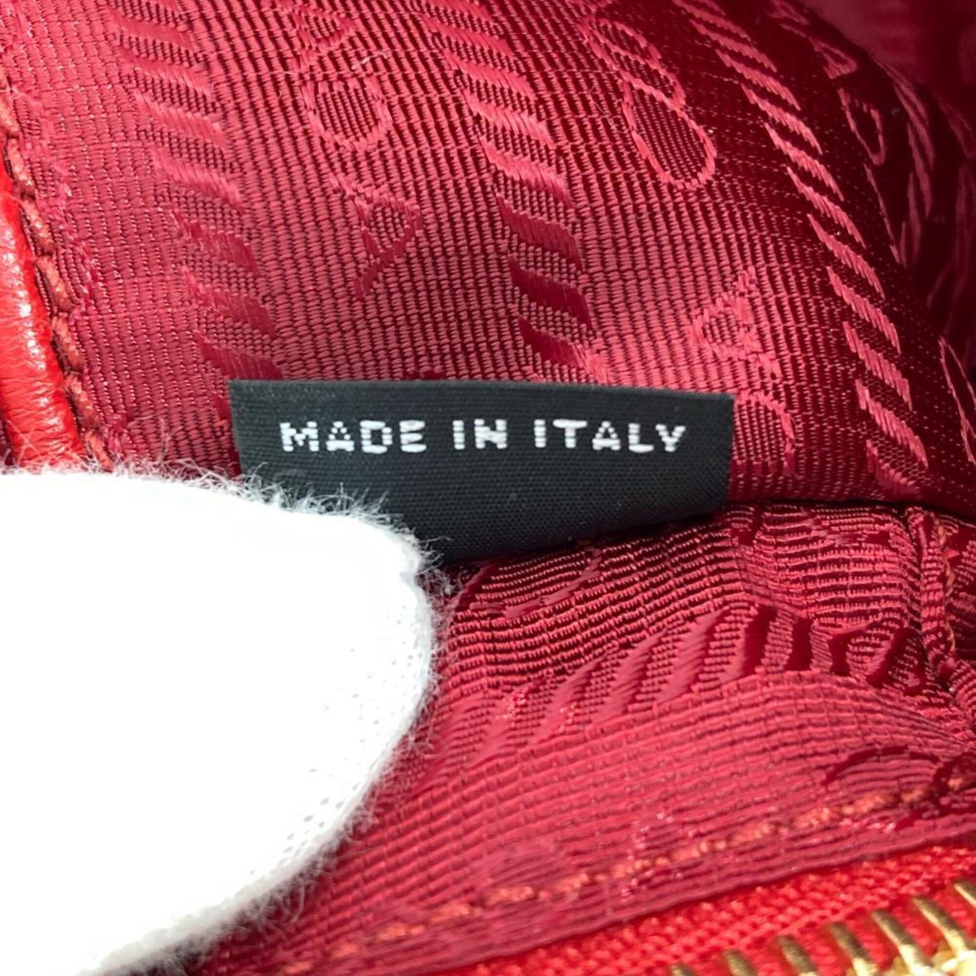 Prada Red Color Nylon Shoulder Bag (Pre-Owned)
