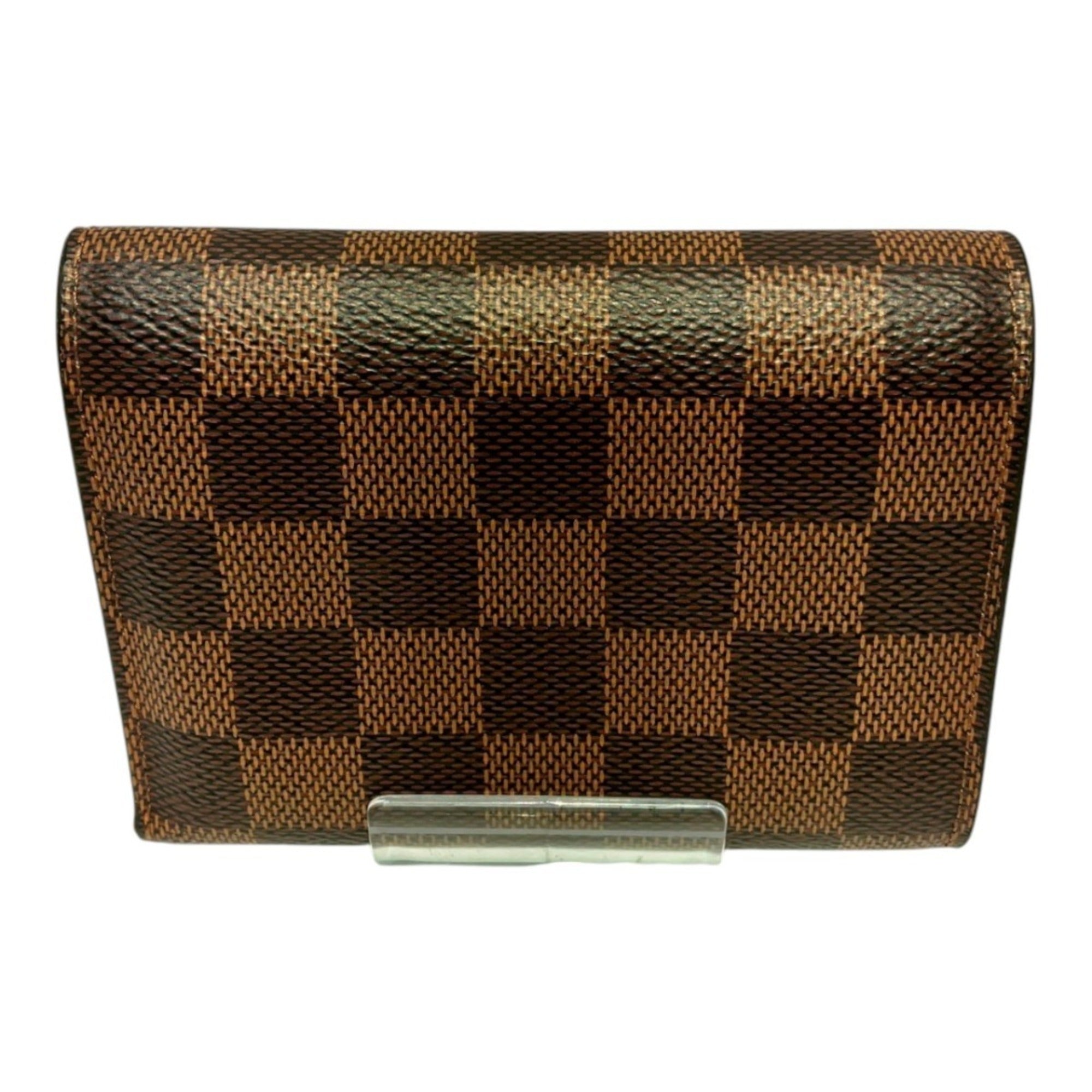 Louis Vuitton Brown Damier Canvas Wallet (Tri-Fold) (Pre-Owned)
