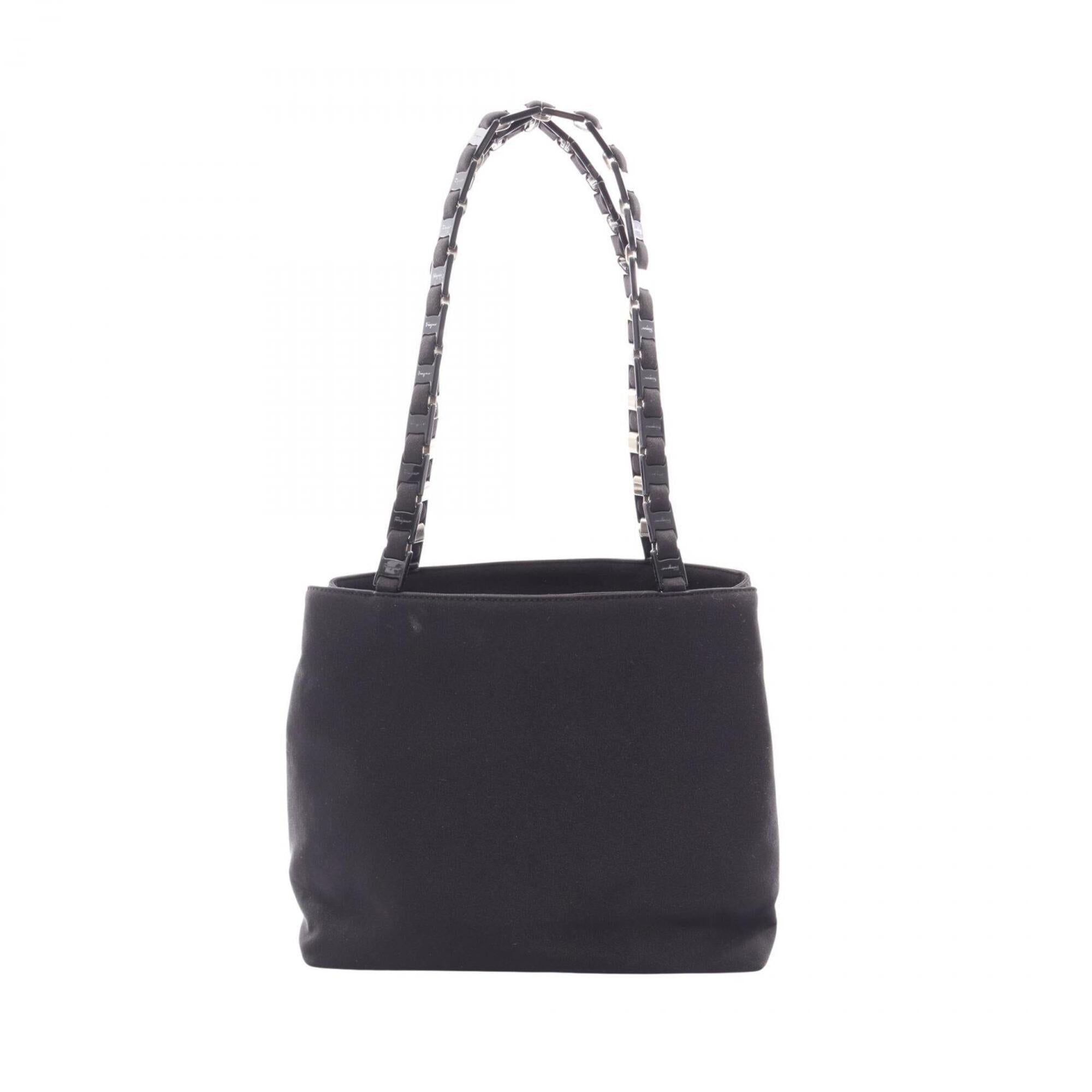 Salvatore Ferragamo Black Nylon Handbag Shoulder Bag (Pre-Owned)