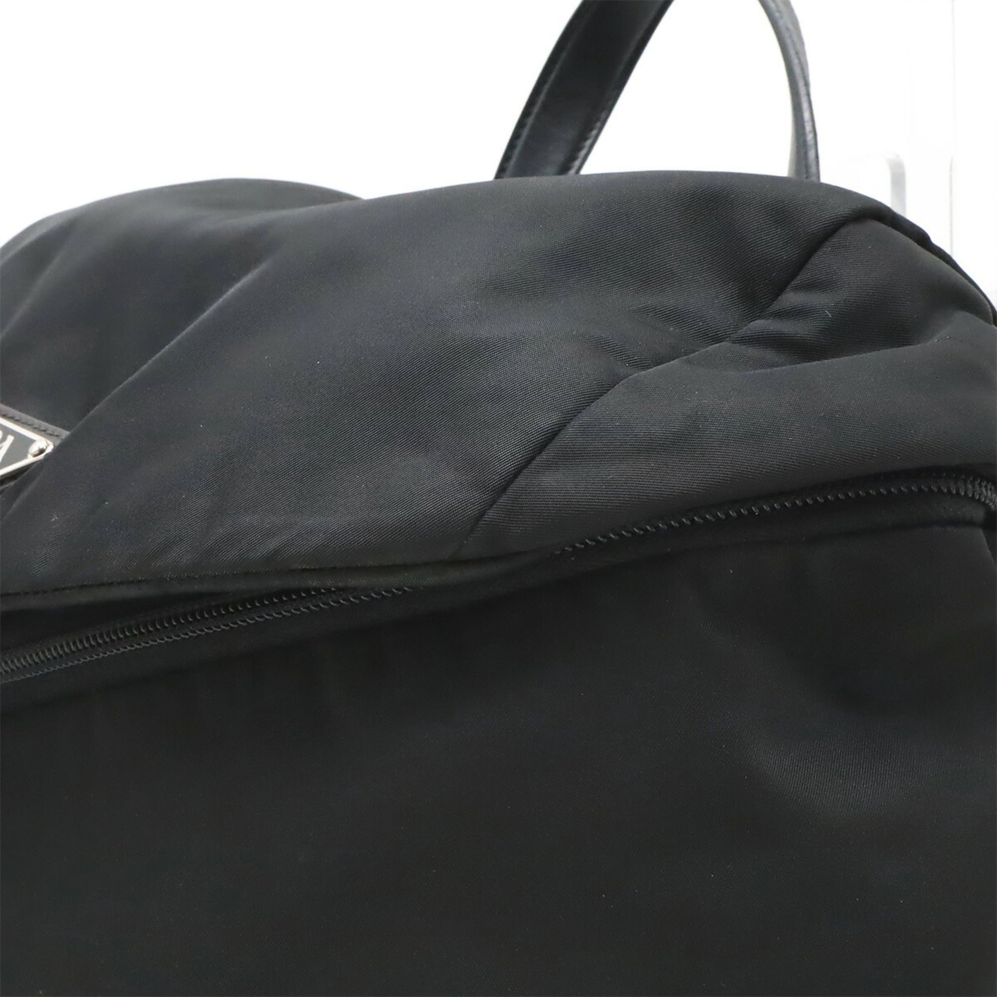 Prada Black Nero Nylon Leather Backpack (Pre-Owned)