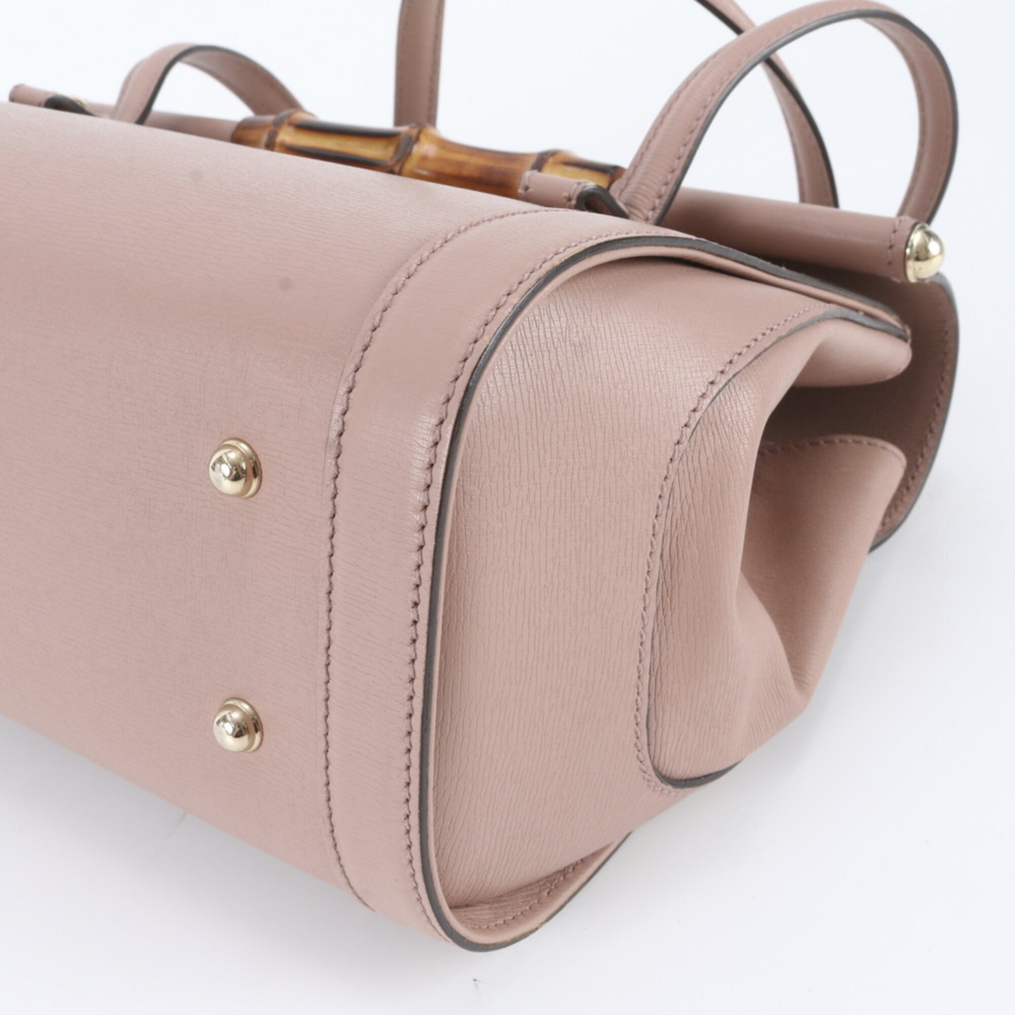 Gucci Pink Leather Handbag Tote Bag (Pre-Owned)
