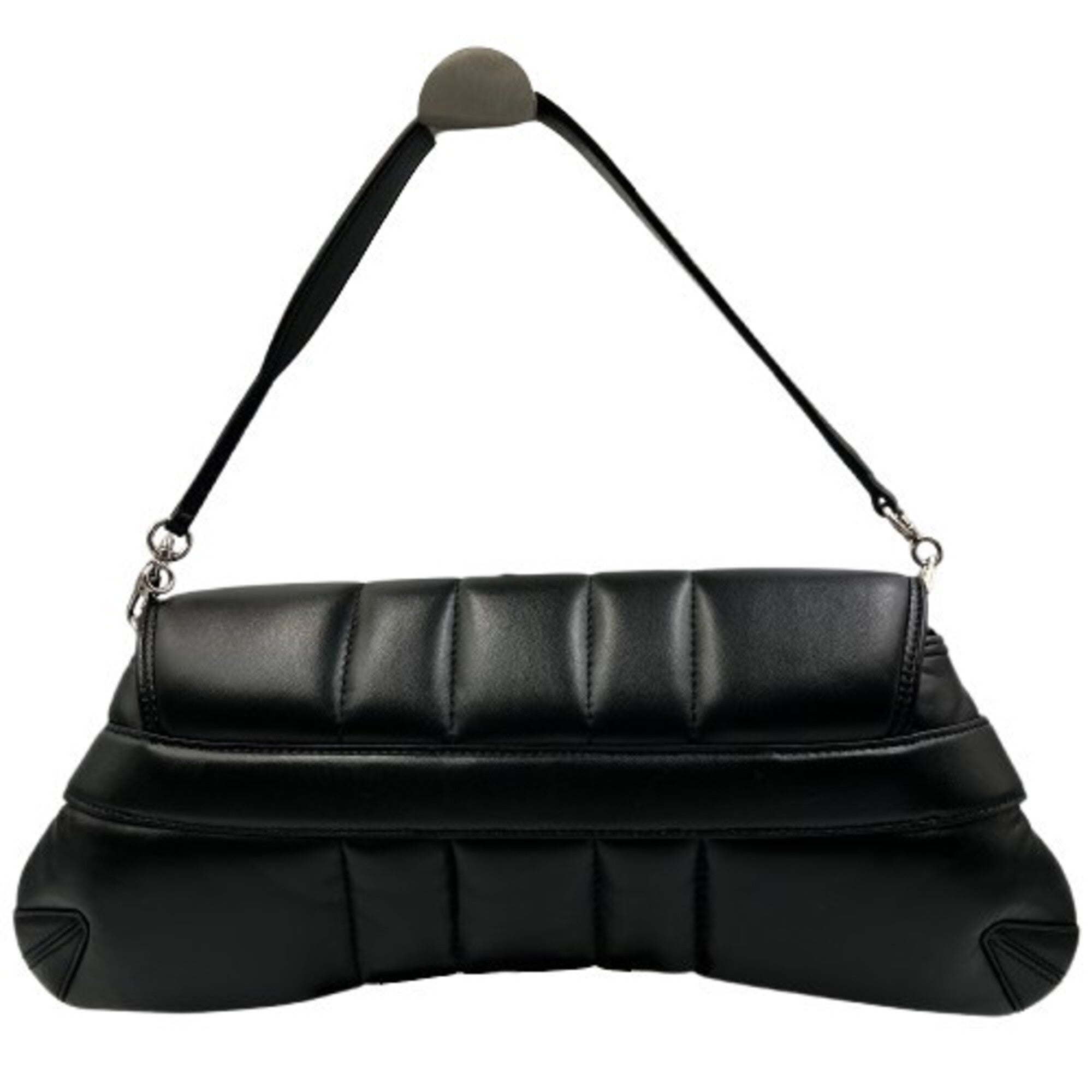 Gucci Horsebit Black Leather Shoulder Bag (Pre-Owned)