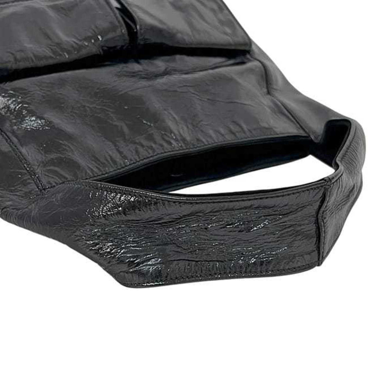 Prada Black Nero Patent Leather Handbag Tote Bag (Pre-Owned)