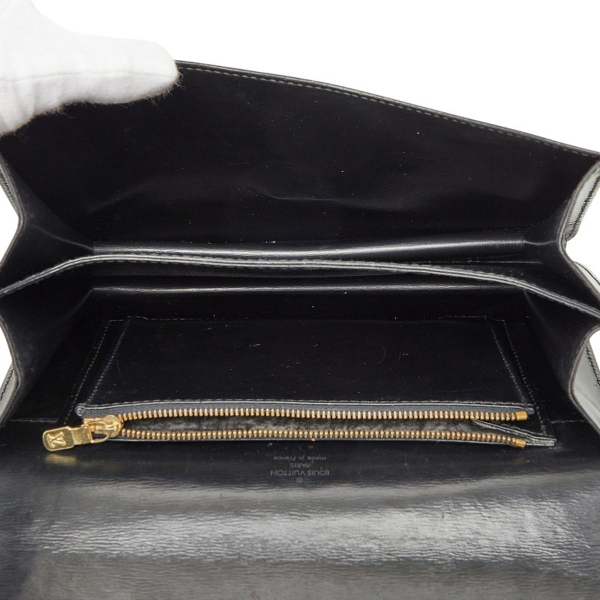 Louis Vuitton Black Noir Cuir Ombre Leather Shoulder Bag (Pre-Owned)