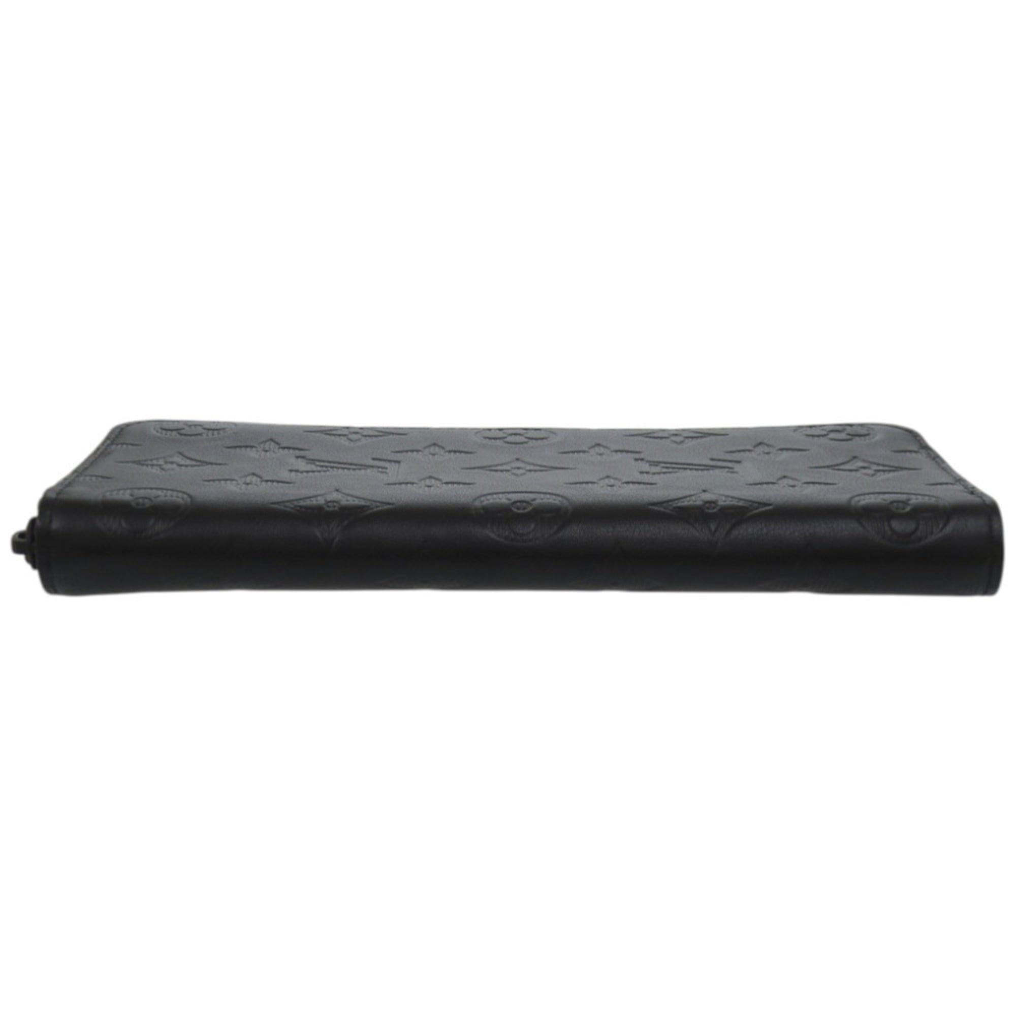 Louis Vuitton Black Leather Long Wallet (Bi-Fold) (Pre-Owned)