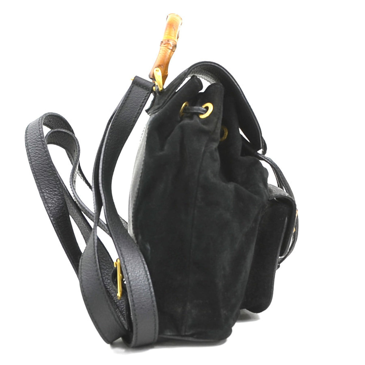 Gucci Black Suede Backpack (Pre-Owned)