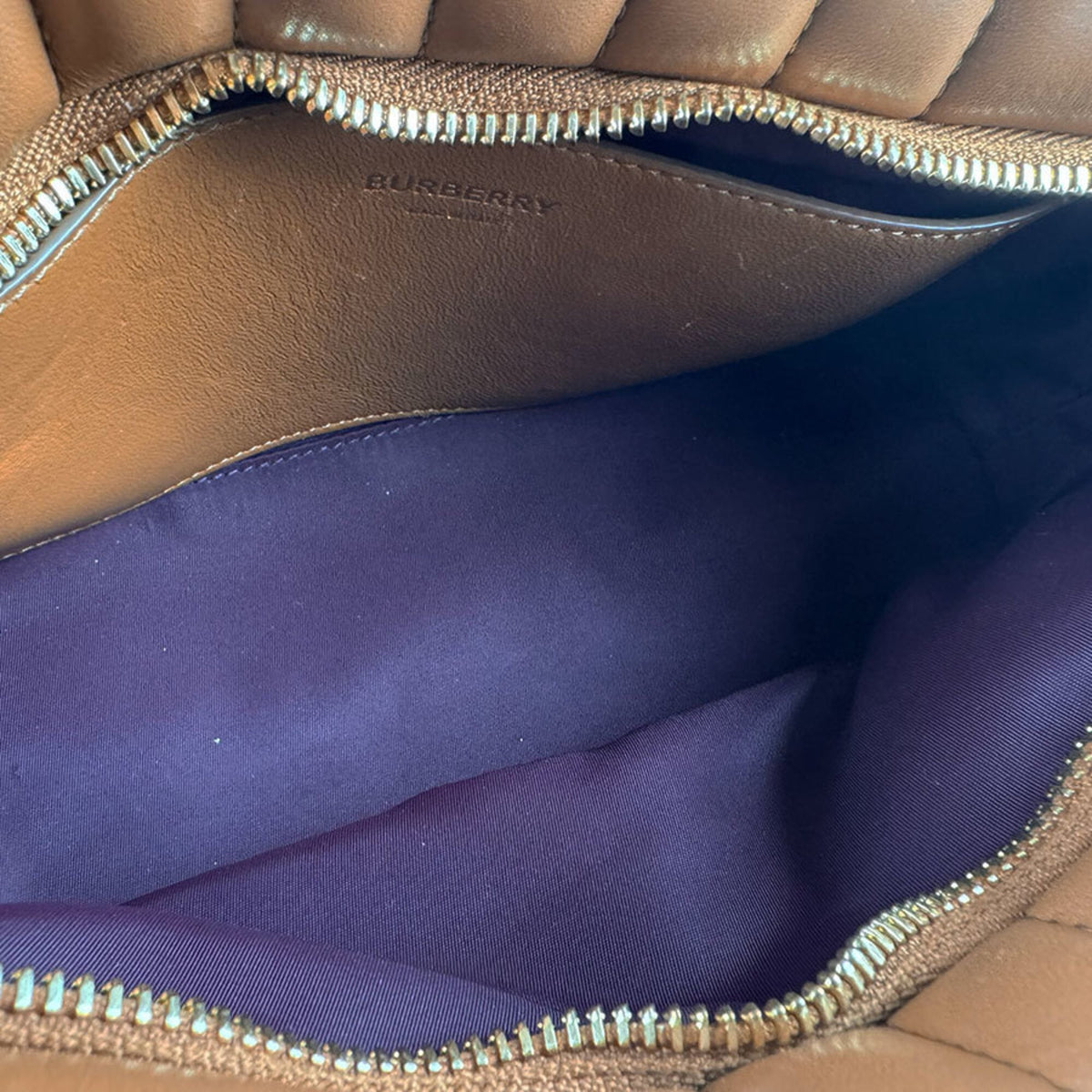 Burberry Camel Leather Shoulder Bag (Pre-Owned)