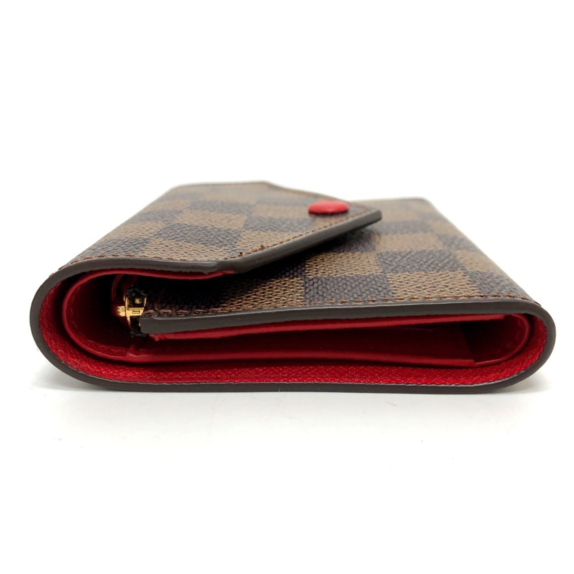 Louis Vuitton Brown Red Color Damier Canvas Coin Purse/Coin Case (Pre-Owned)