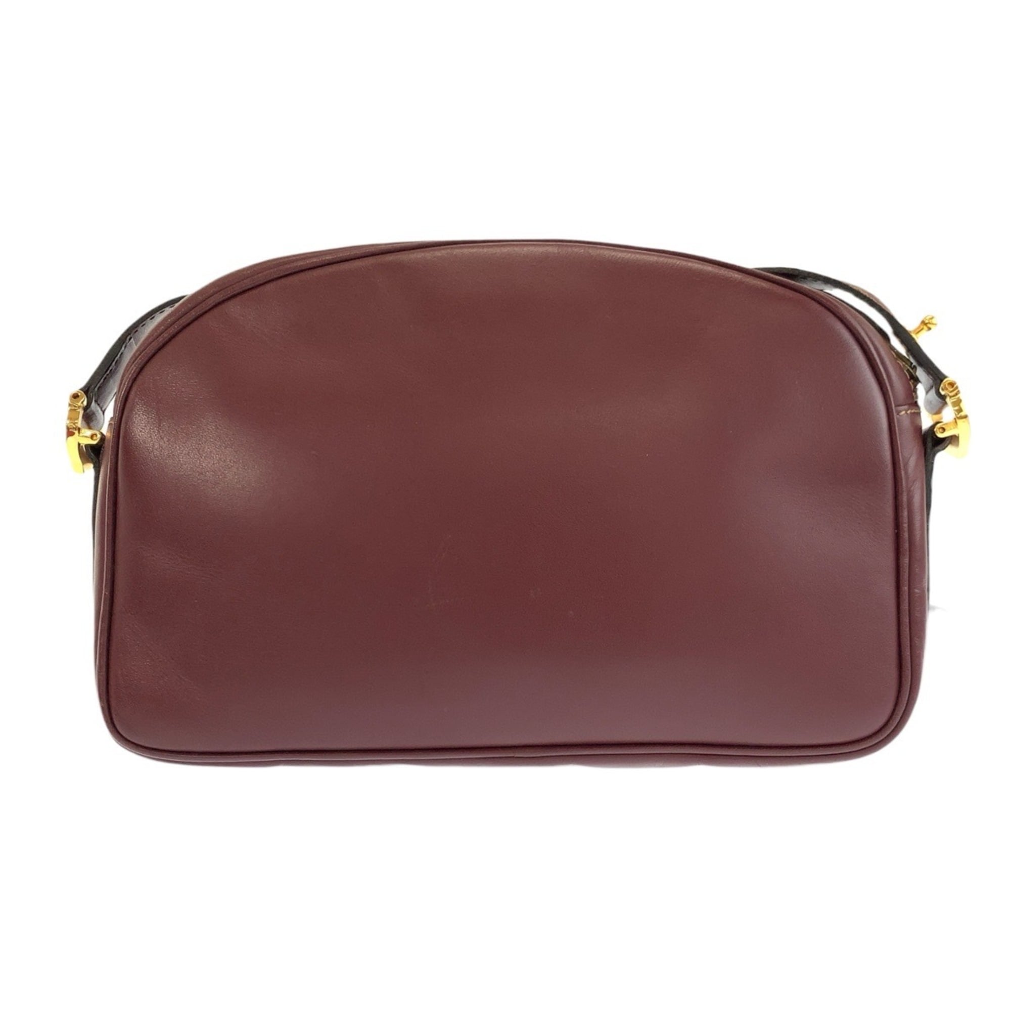Cartier Bordeaux Leather Shoulder Bag (Pre-Owned)