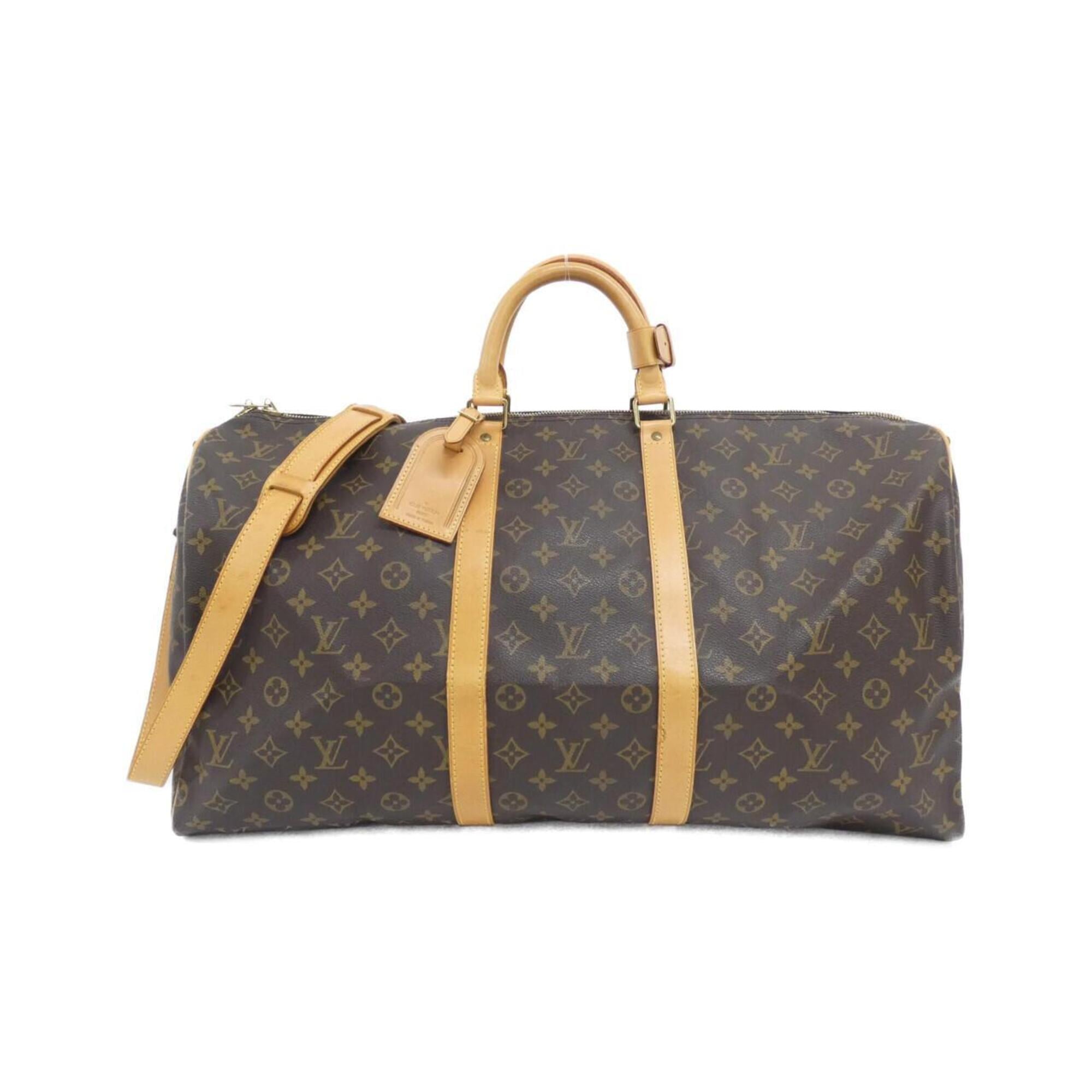 Louis Vuitton Marron Coated Canvas Boston Bag (Pre-Owned)