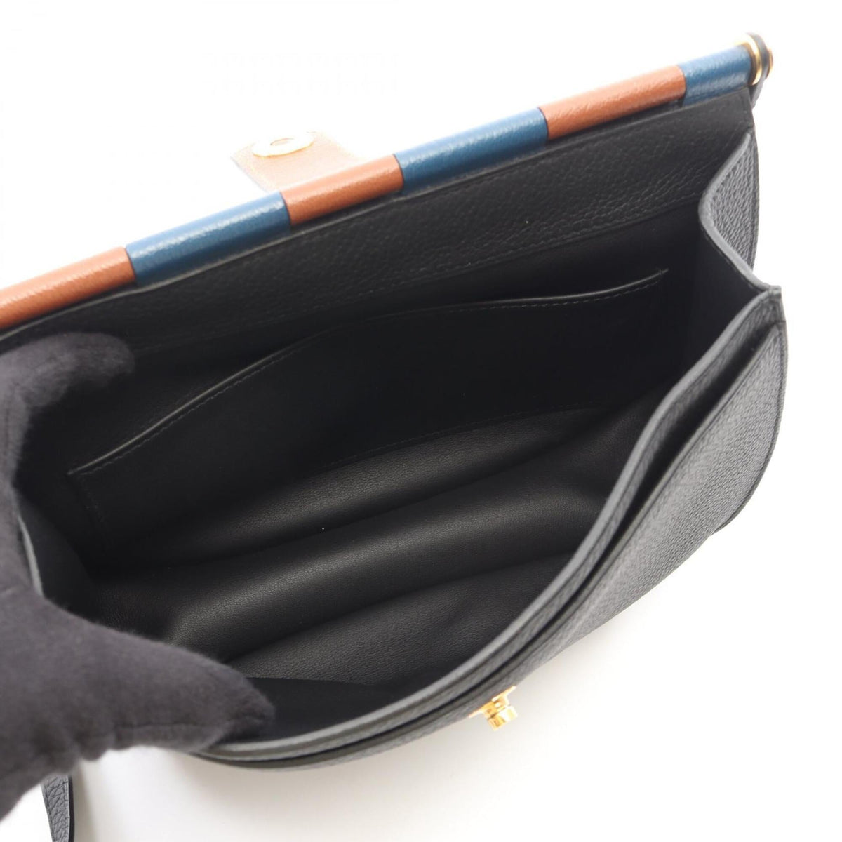 Hermes Black Togo Leather Chevre Leather Handbag Shoulder Bag (Pre-Owned)