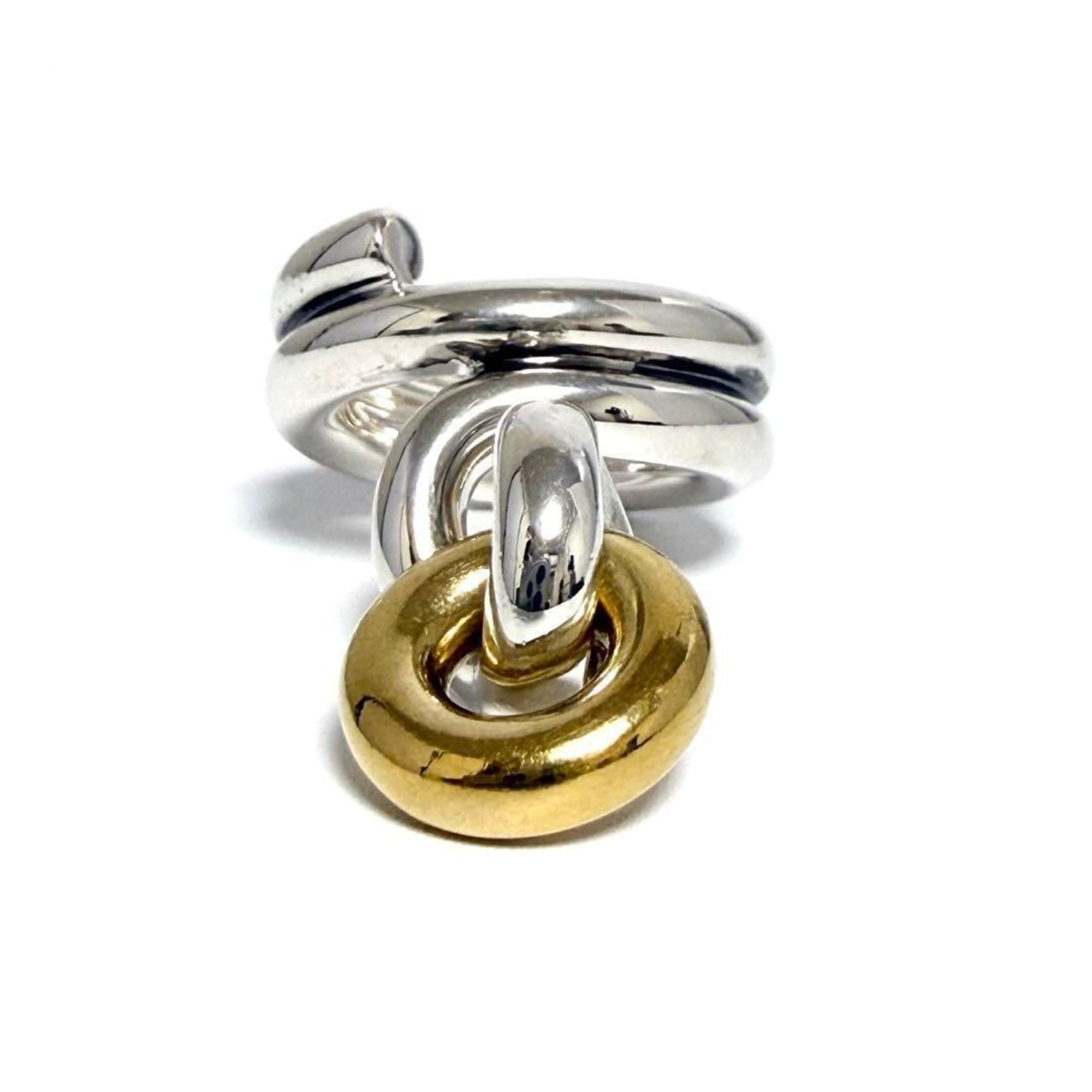 Bottega Veneta Silver 925 Band Ring (Pre-Owned)