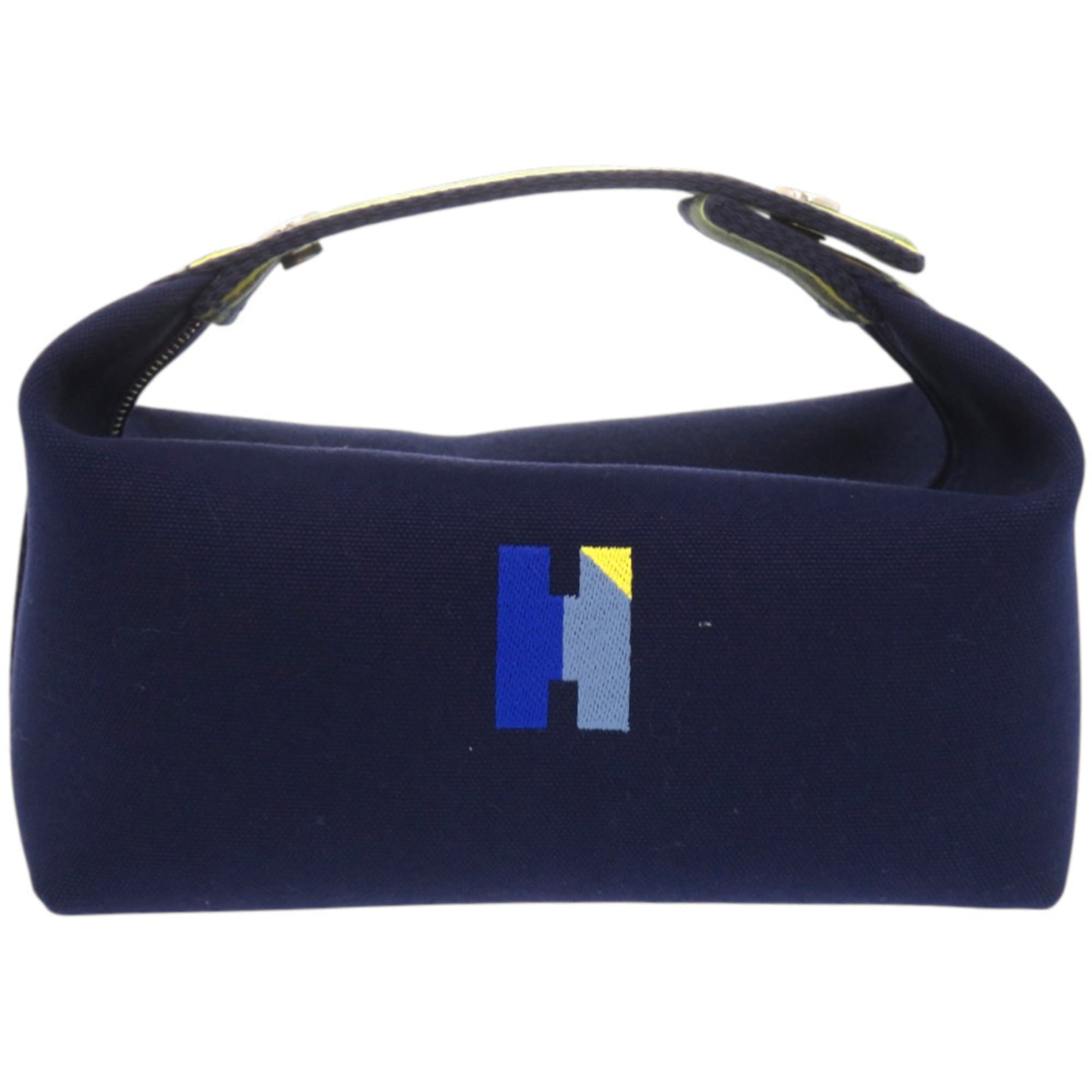 Hermes Green Yellow Cotton Polyester Handbag (Pre-Owned)