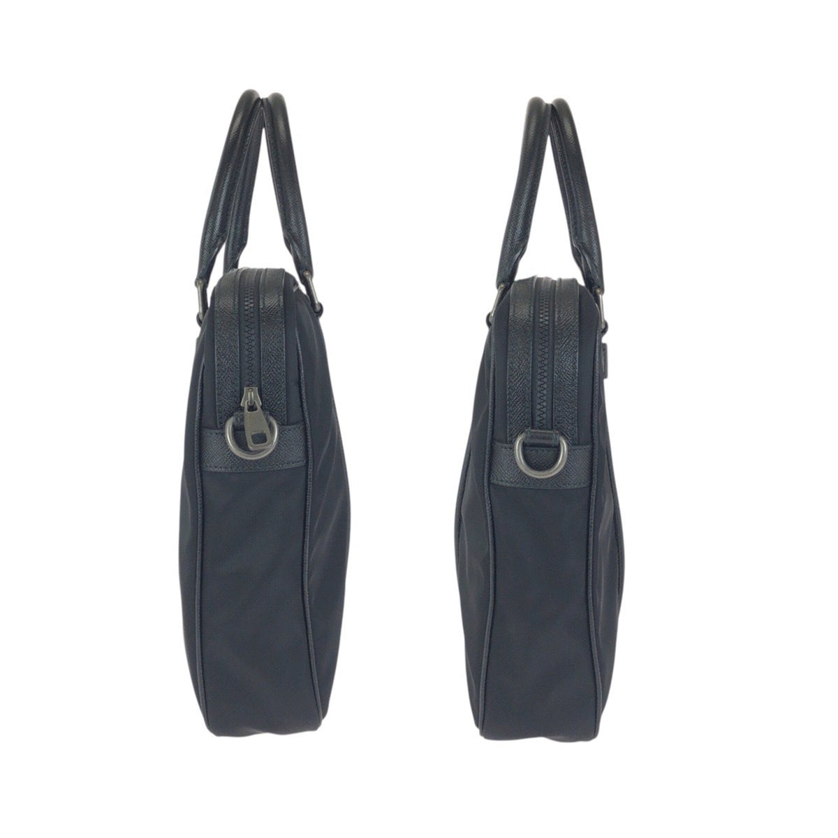 Dolce & Gabbana Black Nylon Leather Briefcase Shoulder Bag (Pre-Owned)