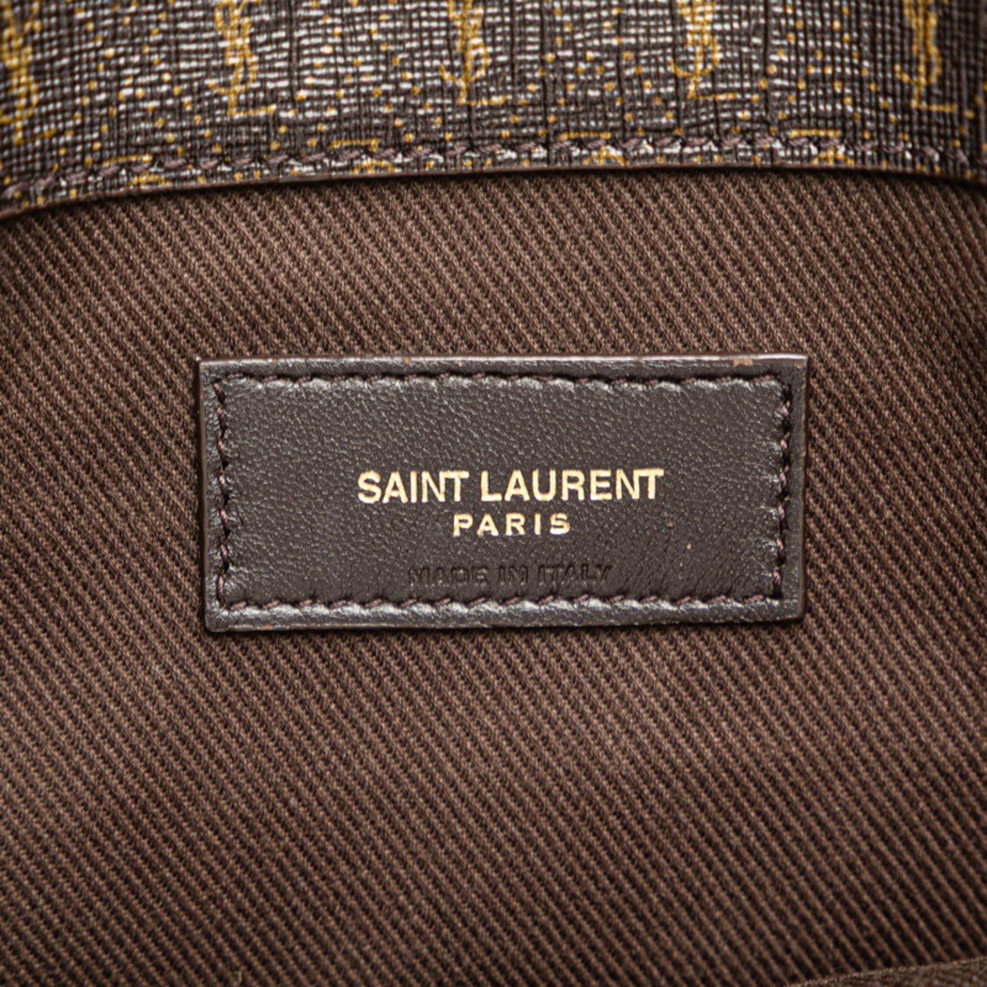 Saint Laurent Brown Pvc Leather Shoulder Bag Tote Bag (Pre-Owned)