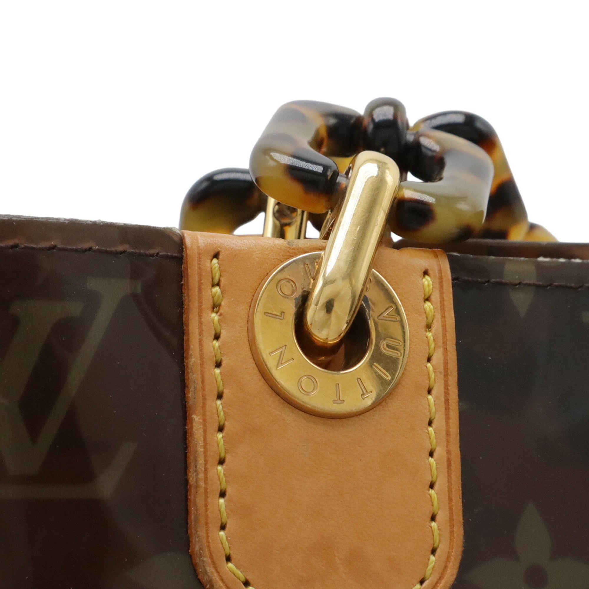 Louis Vuitton Brown Clear Monogram Vinyl Monogram Pouch Tote Bag (Pre-Owned)