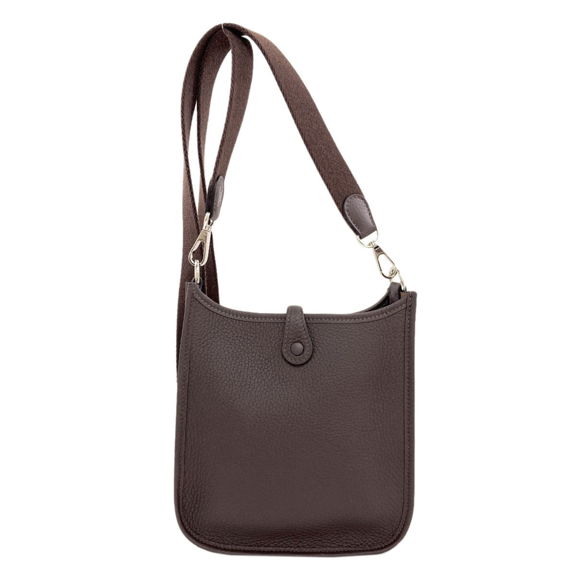 Hermes Dark Brown Leather Shoulder Bag (Pre-Owned)