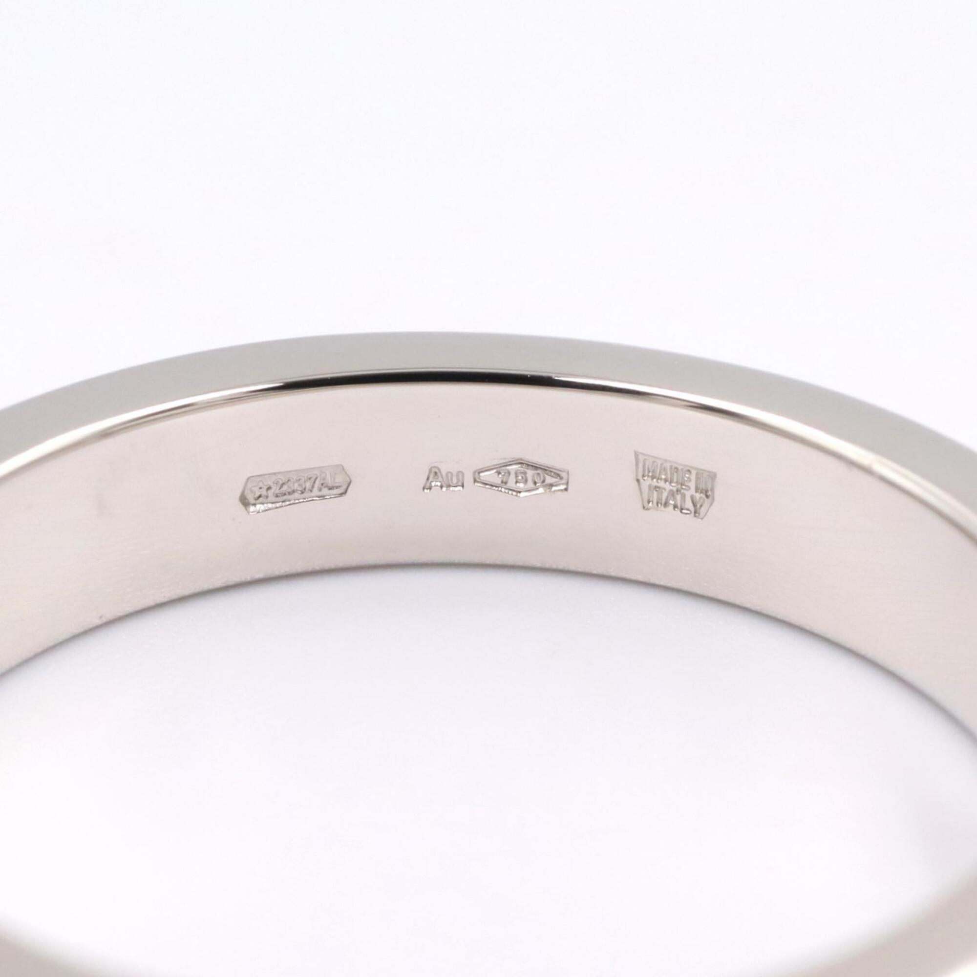 Bvlgari Silver Clear White Gold (18K) Band Ring (Pre-Owned)