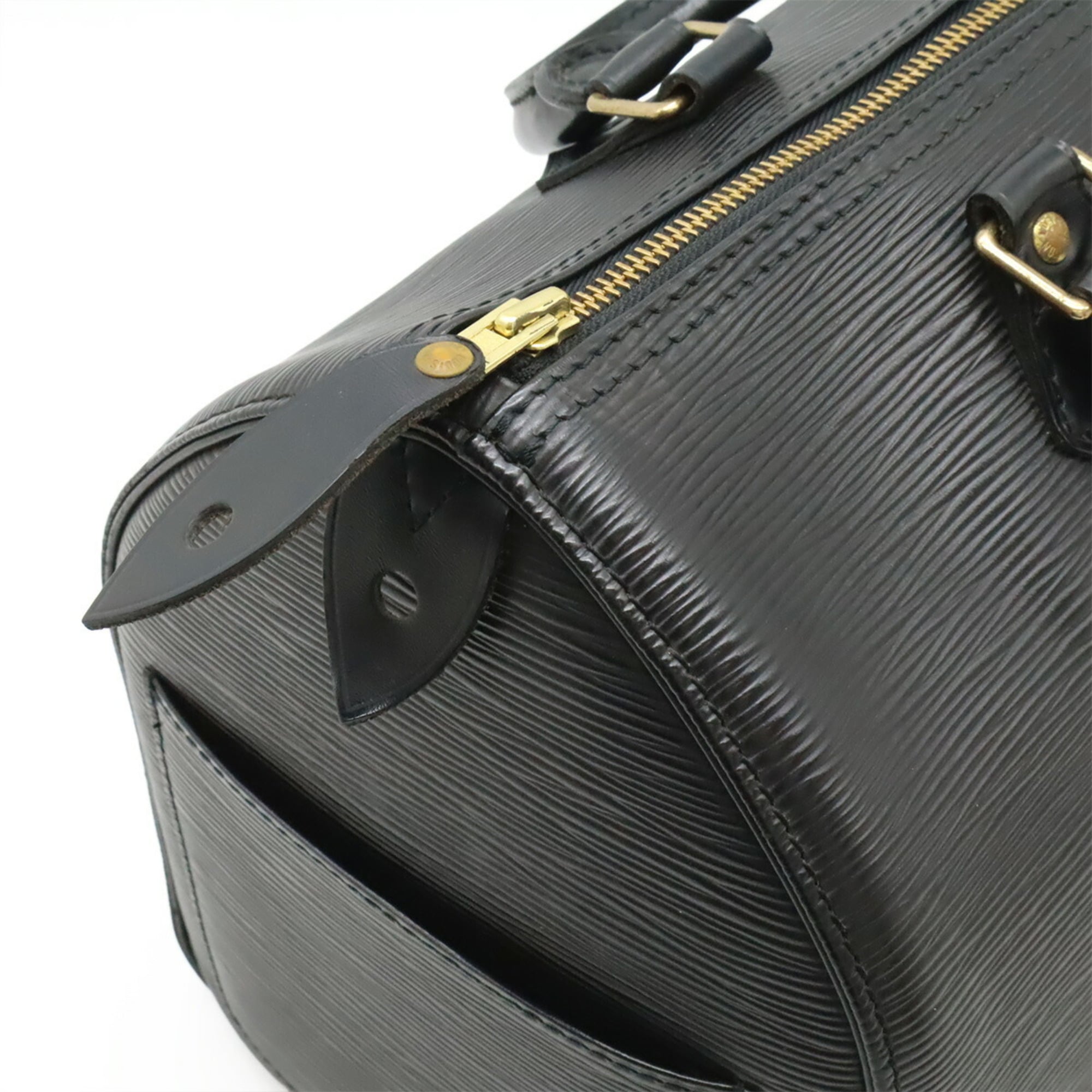 Louis Vuitton Black Noir Epi Leather Boston Bag Handbag (Pre-Owned)