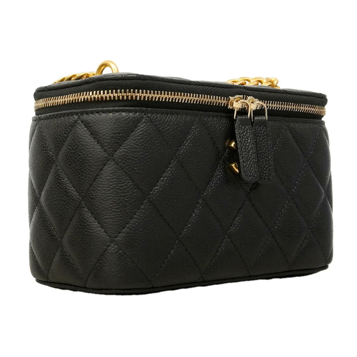 Chanel Black Grained Calfskin Shoulder Bag (Pre-Owned)