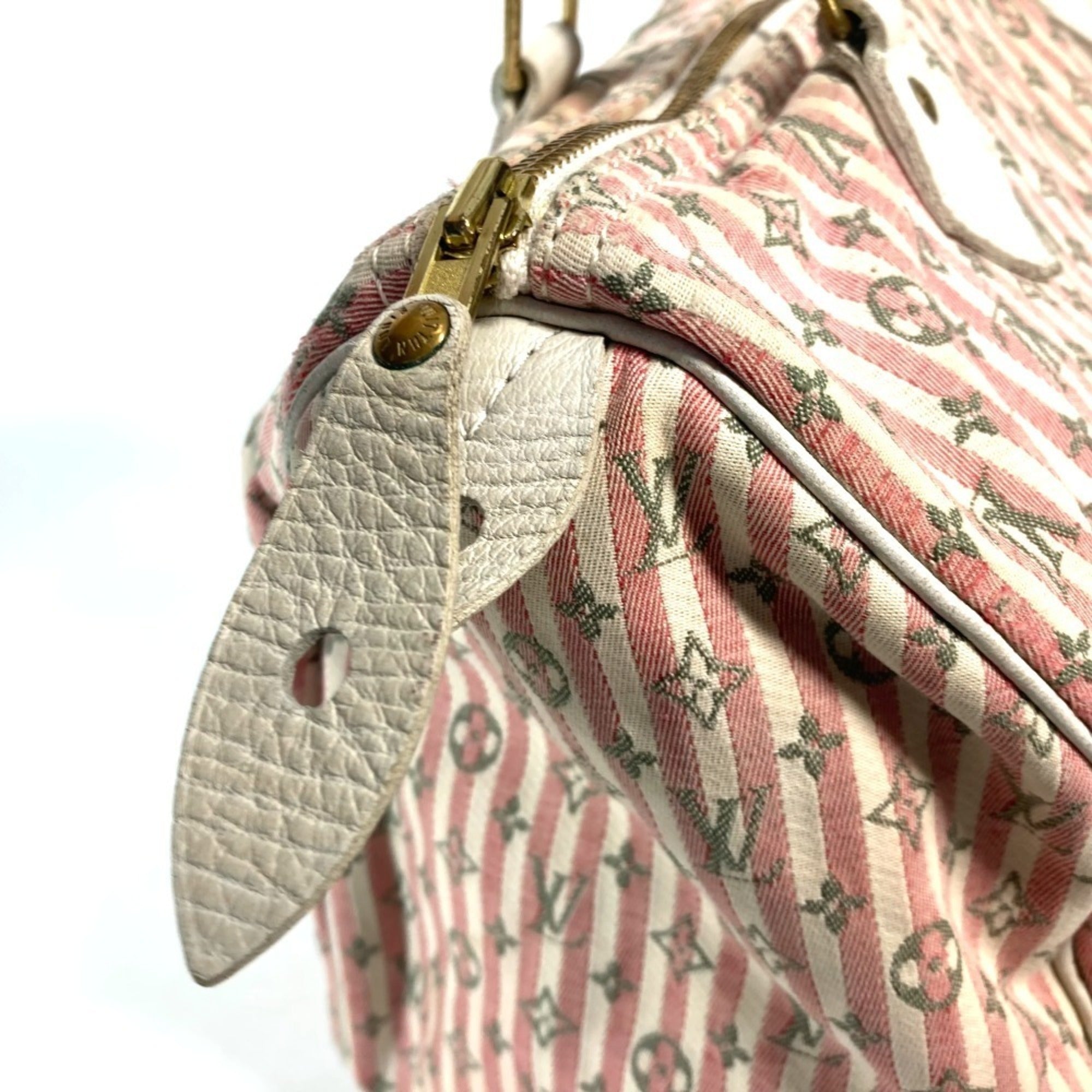 Louis Vuitton Monogram Mini Lin Pink Monogram Mini Lin Boston Bag Handbag (Pre-Owned)
