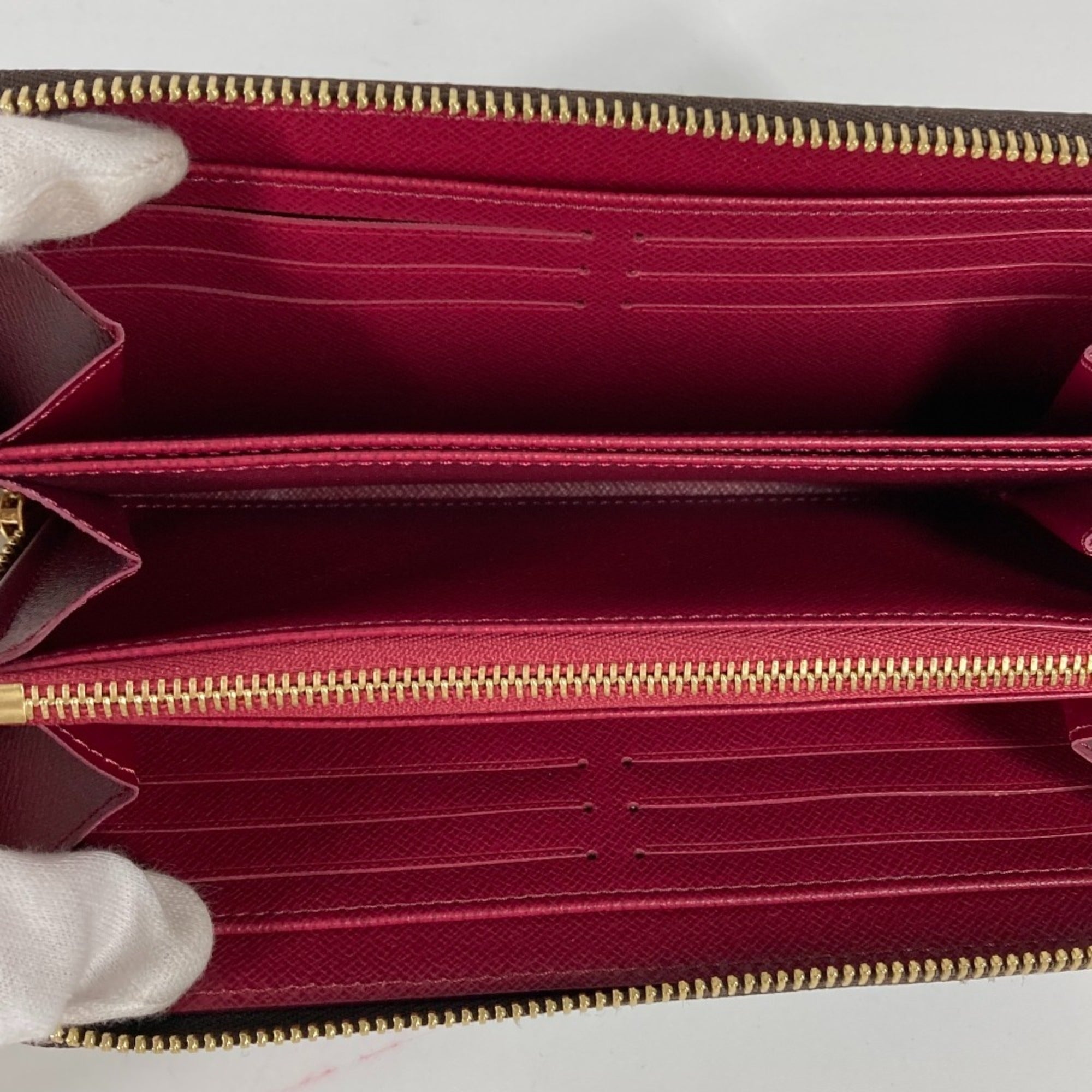 Louis Vuitton Brown Fuchsia Monogram Monogram Long Wallet (Bi-Fold) (Pre-Owned)